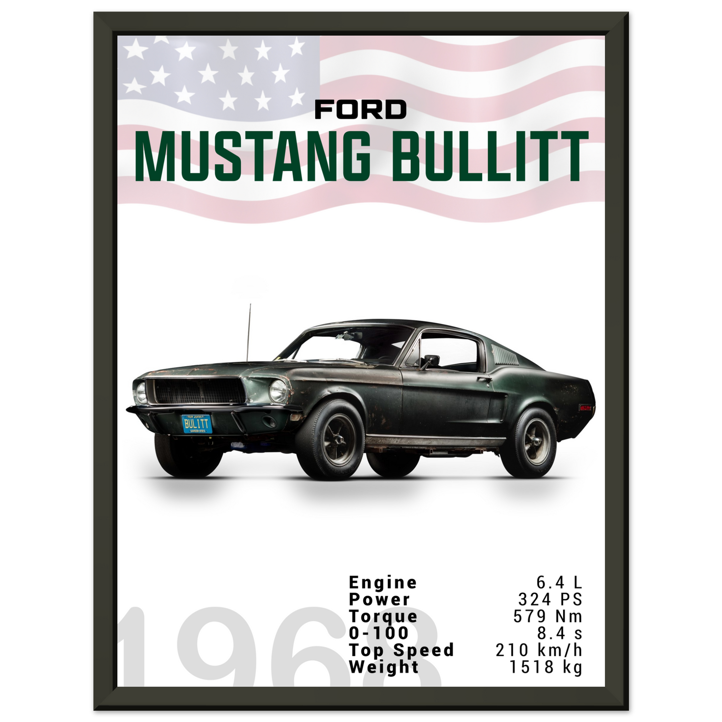 Ford Mustang 1968 Bullitt Fastback (MUSTANG12)