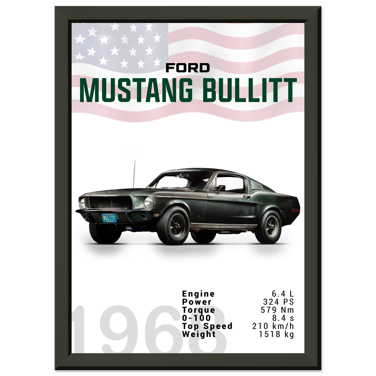 Ford Mustang 1968 Bullitt Fastback (MUSTANG12)