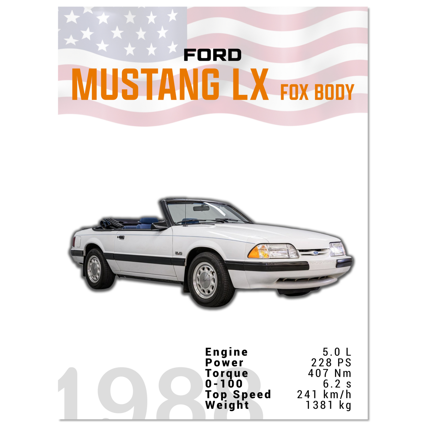 Ford Mustang 1988 LX Fox Body (MUSTANG18)