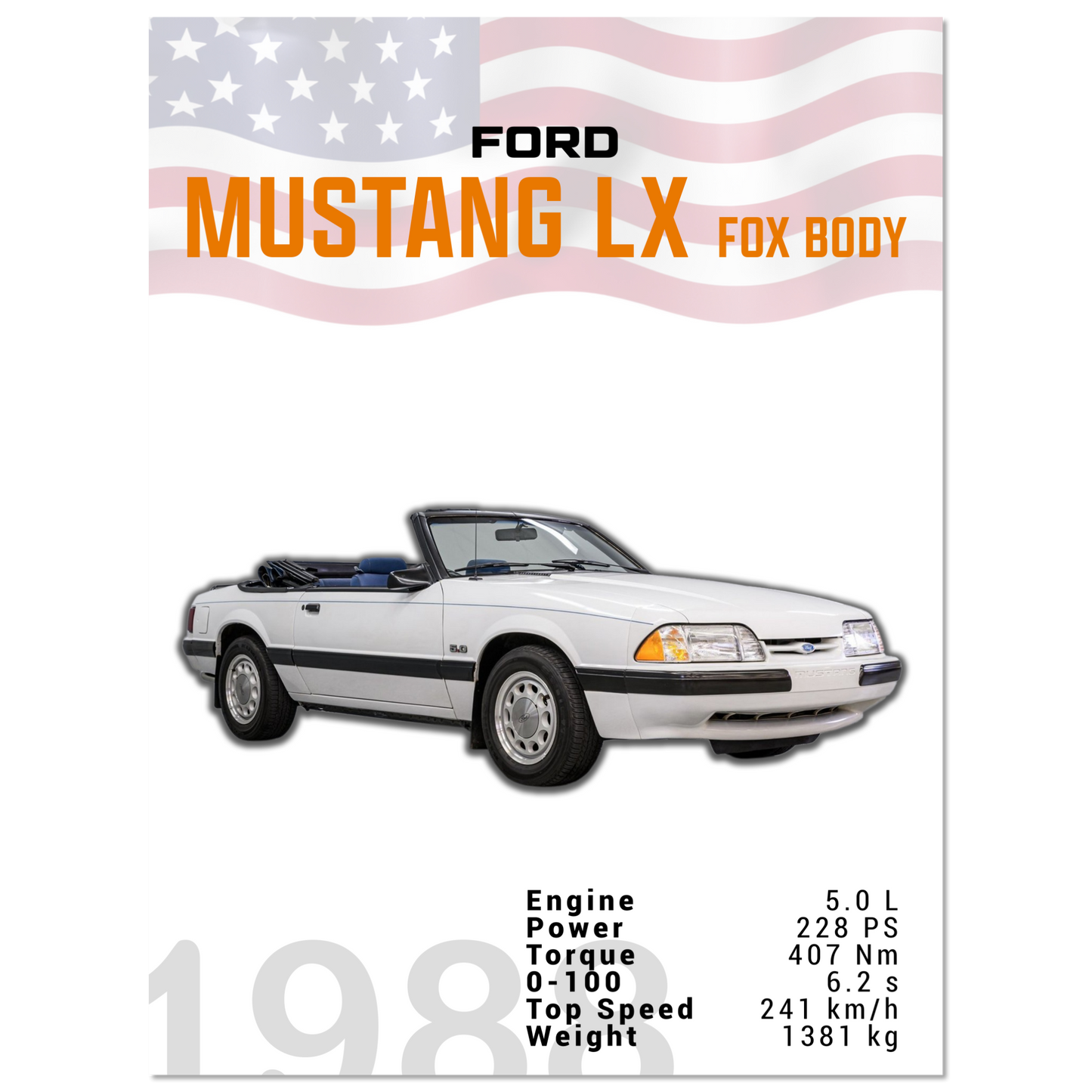 Ford Mustang 1988 LX Fox Body (MUSTANG18)