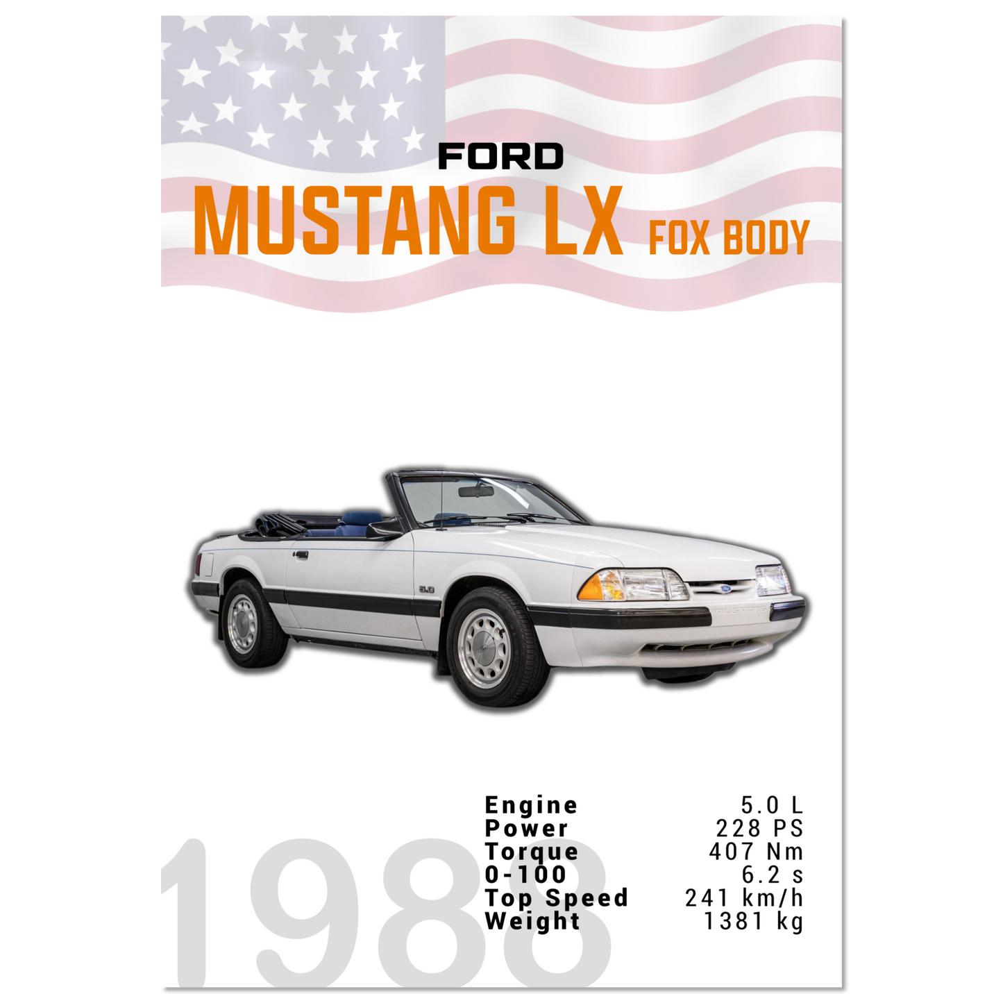Ford Mustang 1988 LX Fox Body (MUSTANG18)