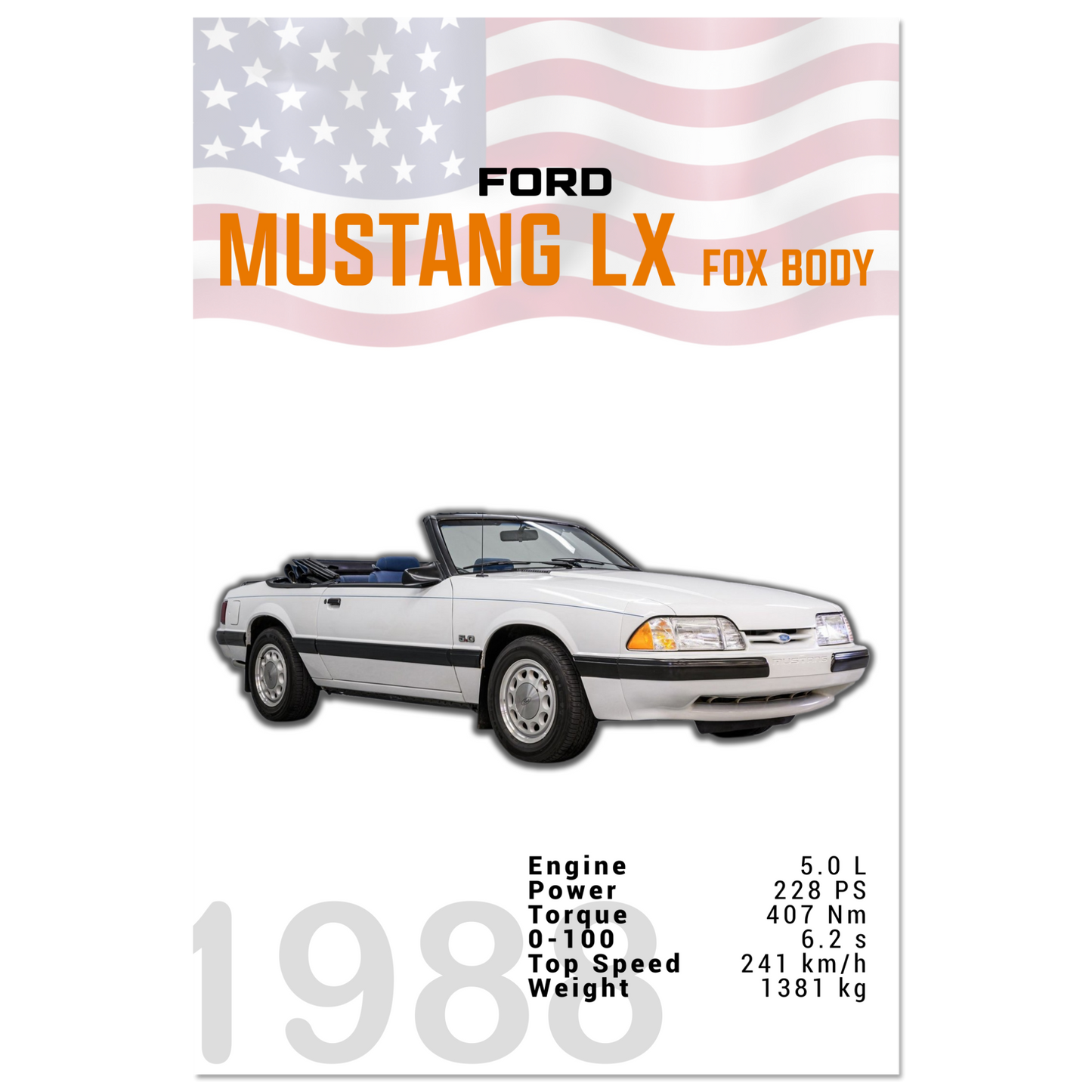 Ford Mustang 1988 LX Fox Body (MUSTANG18)