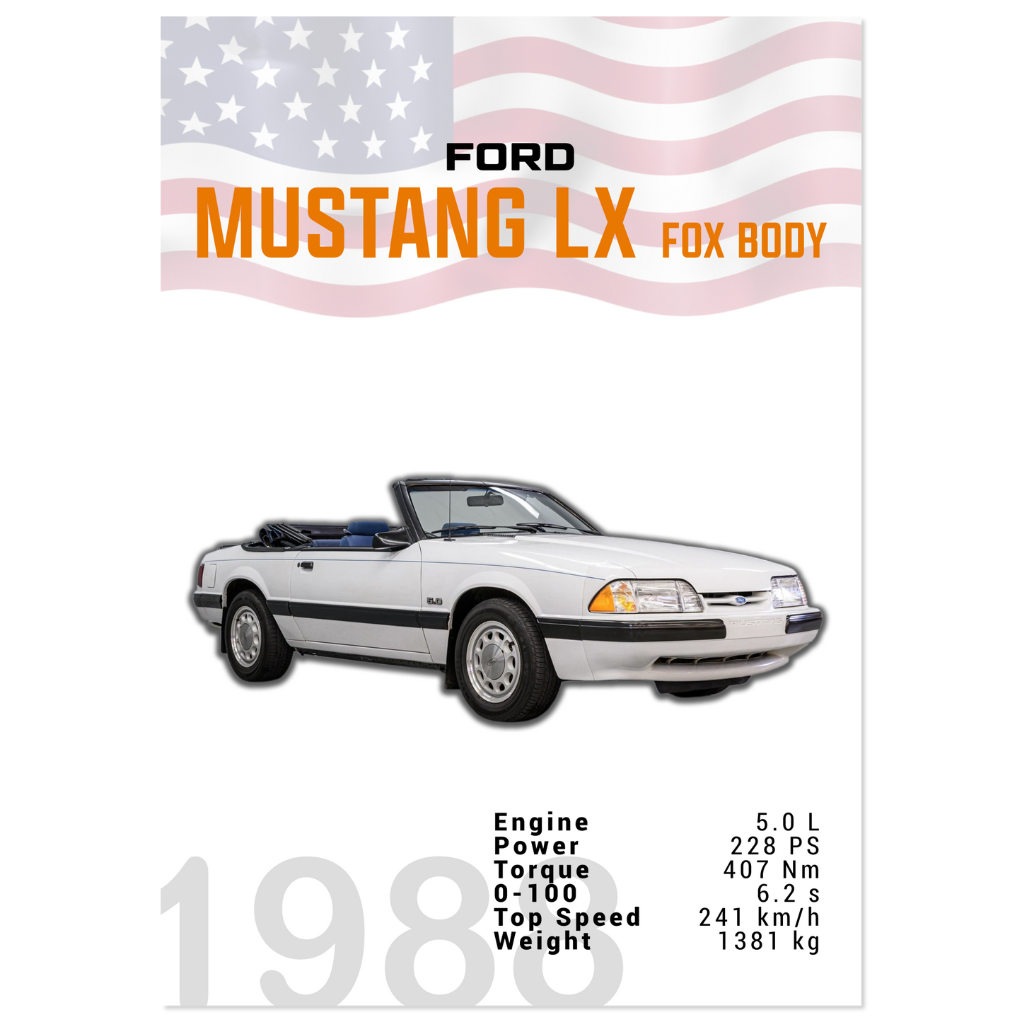 Ford Mustang 1988 LX Fox Body (MUSTANG18)