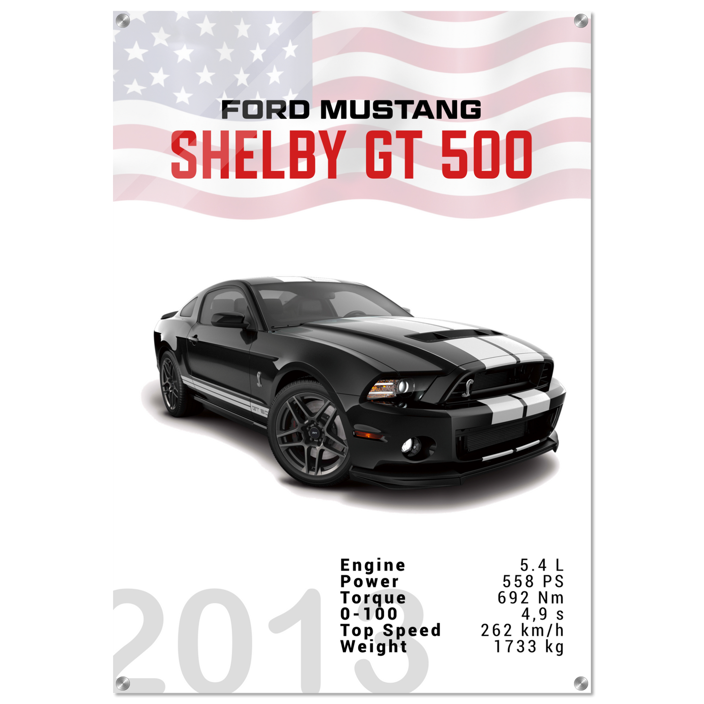Ford Mustang 2013 Shelby GT500 S197 (MUSTANG03)