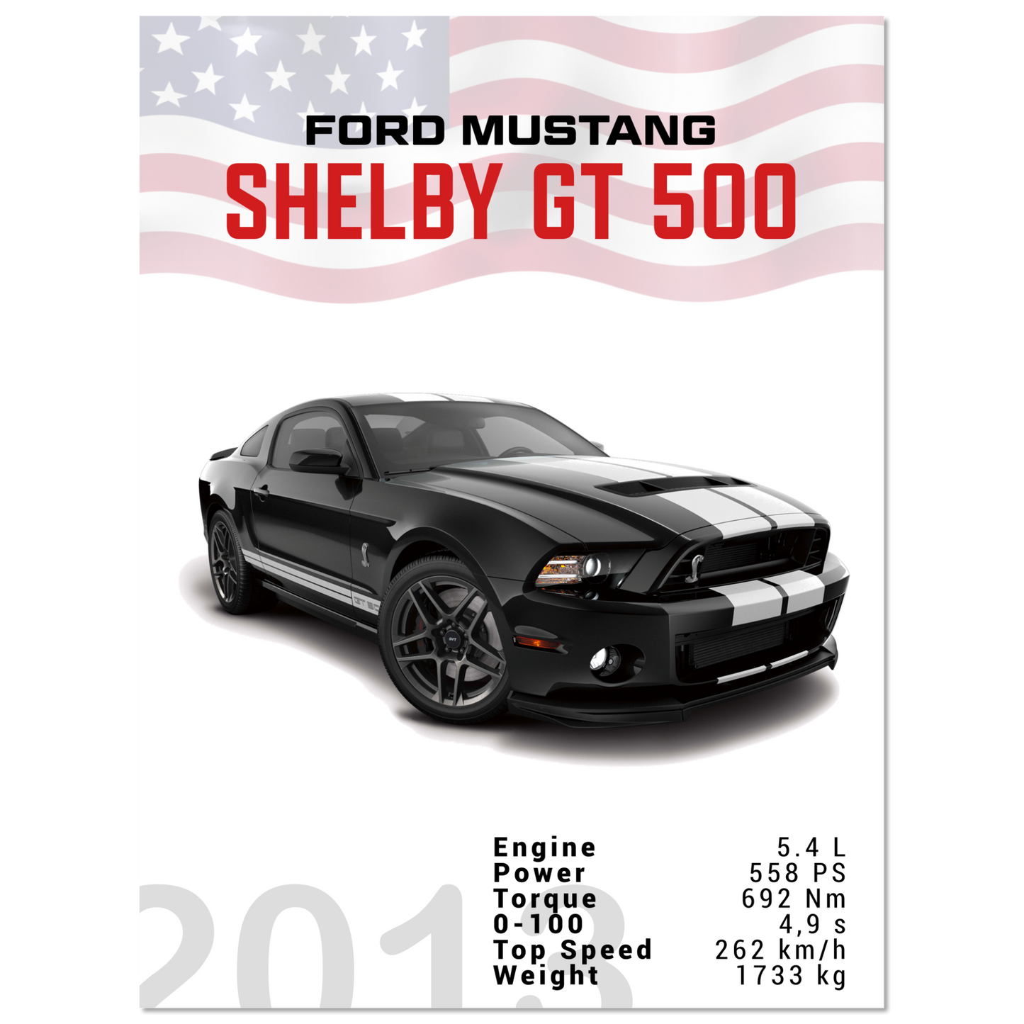 Ford Mustang 2013 Shelby GT500 S197 (MUSTANG03)