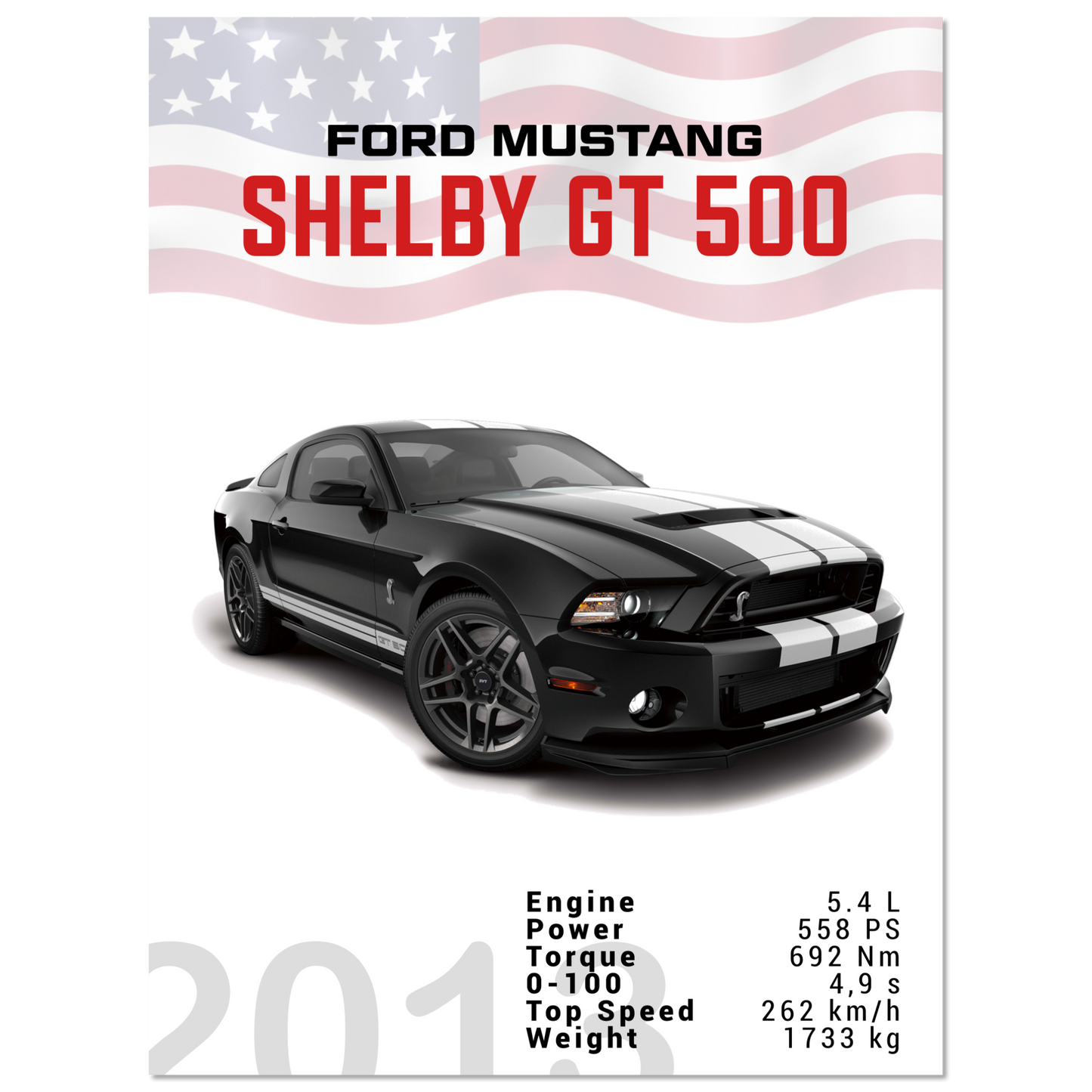 Ford Mustang 2013 Shelby GT500 S197 (MUSTANG03)