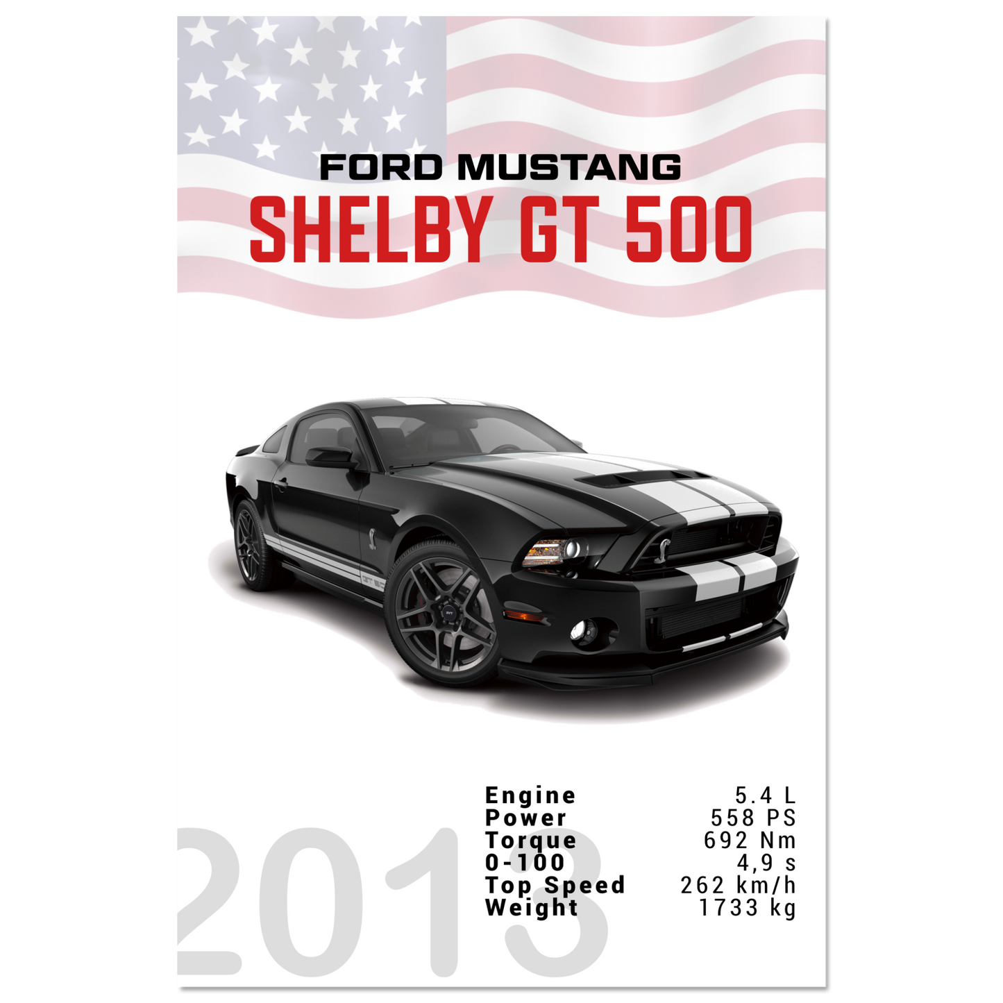 Ford Mustang 2013 Shelby GT500 S197 (MUSTANG03)