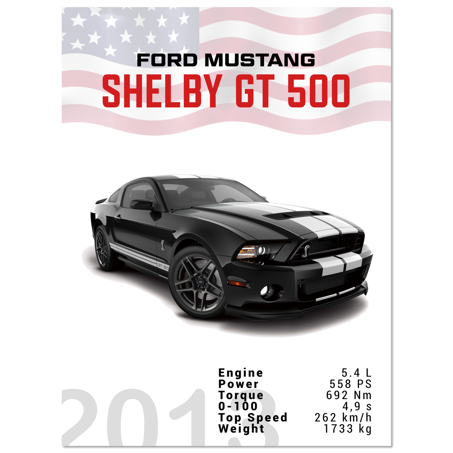 Ford Mustang 2013 Shelby GT500 S197 (MUSTANG03)