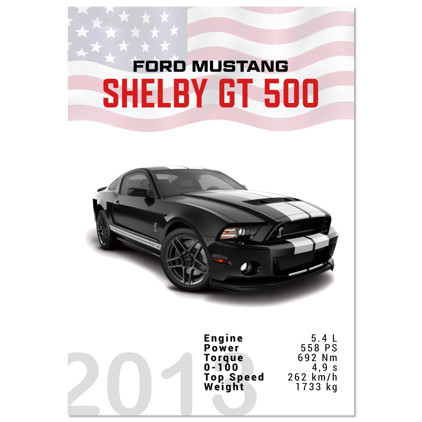 Ford Mustang 2013 Shelby GT500 S197 (MUSTANG03)