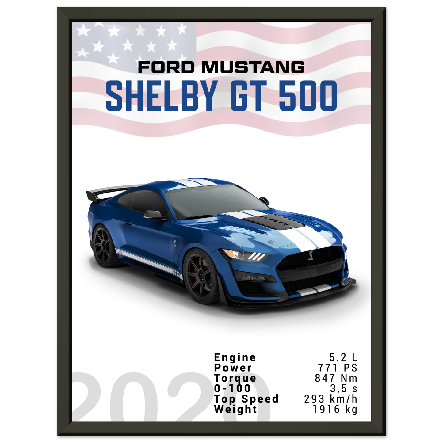 Ford Mustang 2020 Shelby GT500 S550 (MUSTANG04)