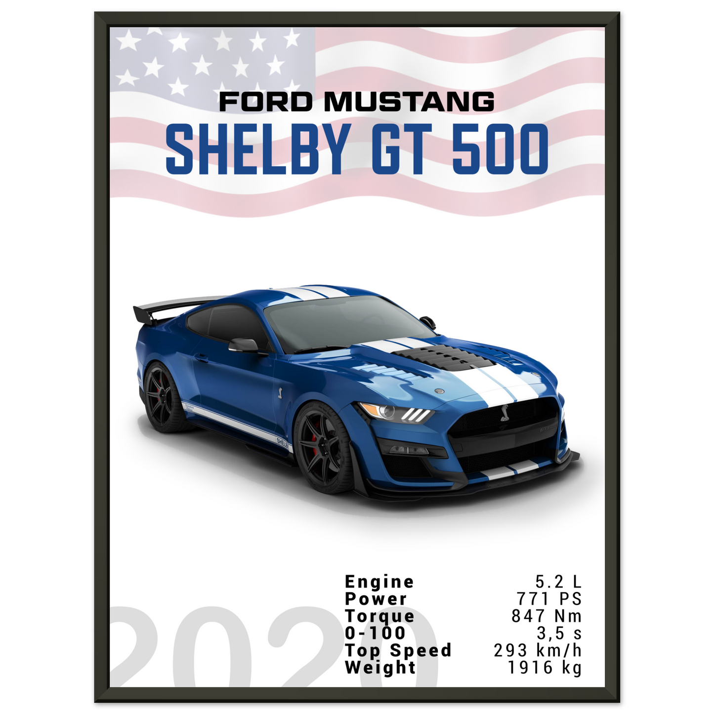 Ford Mustang 2020 Shelby GT500 S550 (MUSTANG04)