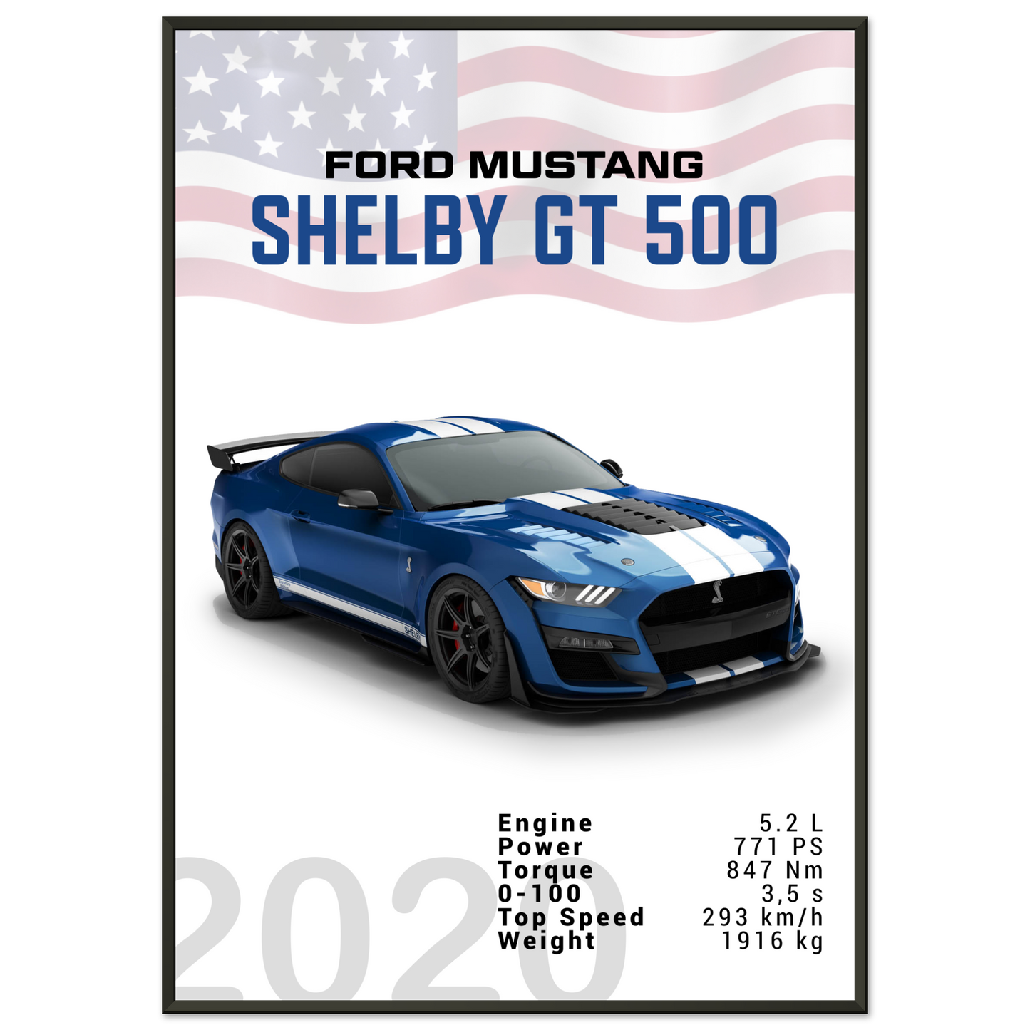 Ford Mustang 2020 Shelby GT500 S550 (MUSTANG04)