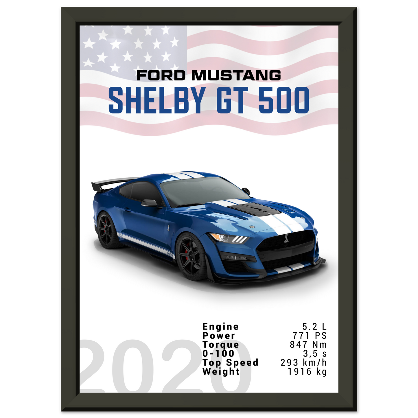 Ford Mustang 2020 Shelby GT500 S550 (MUSTANG04)