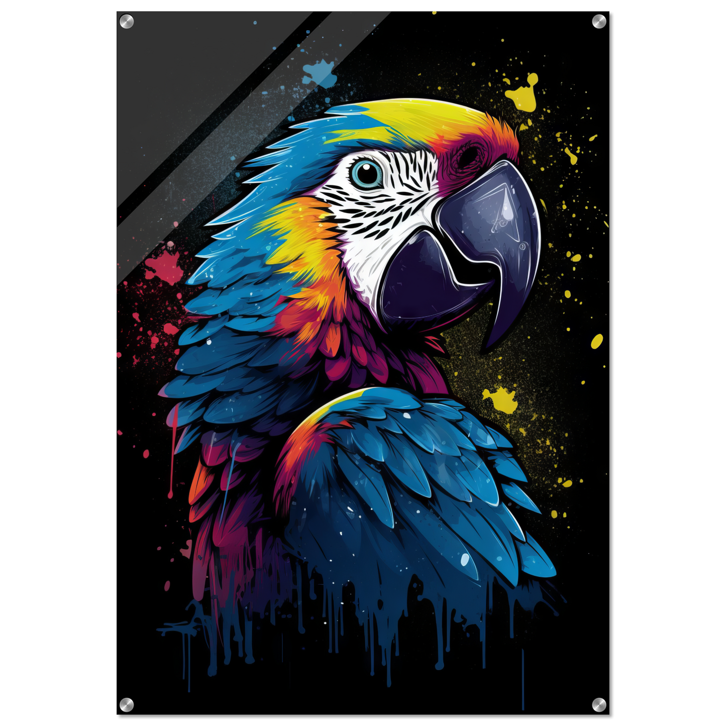 Vogel Papagei Pop-Art (BIRD27)