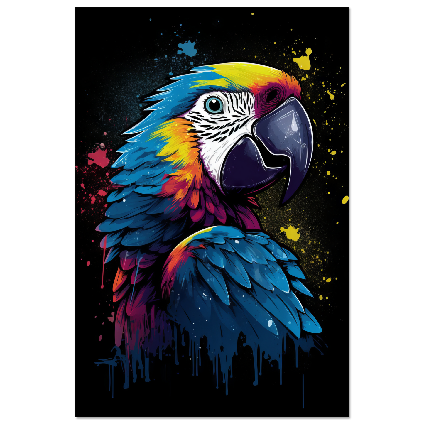 Vogel Papagei Pop-Art (BIRD27)
