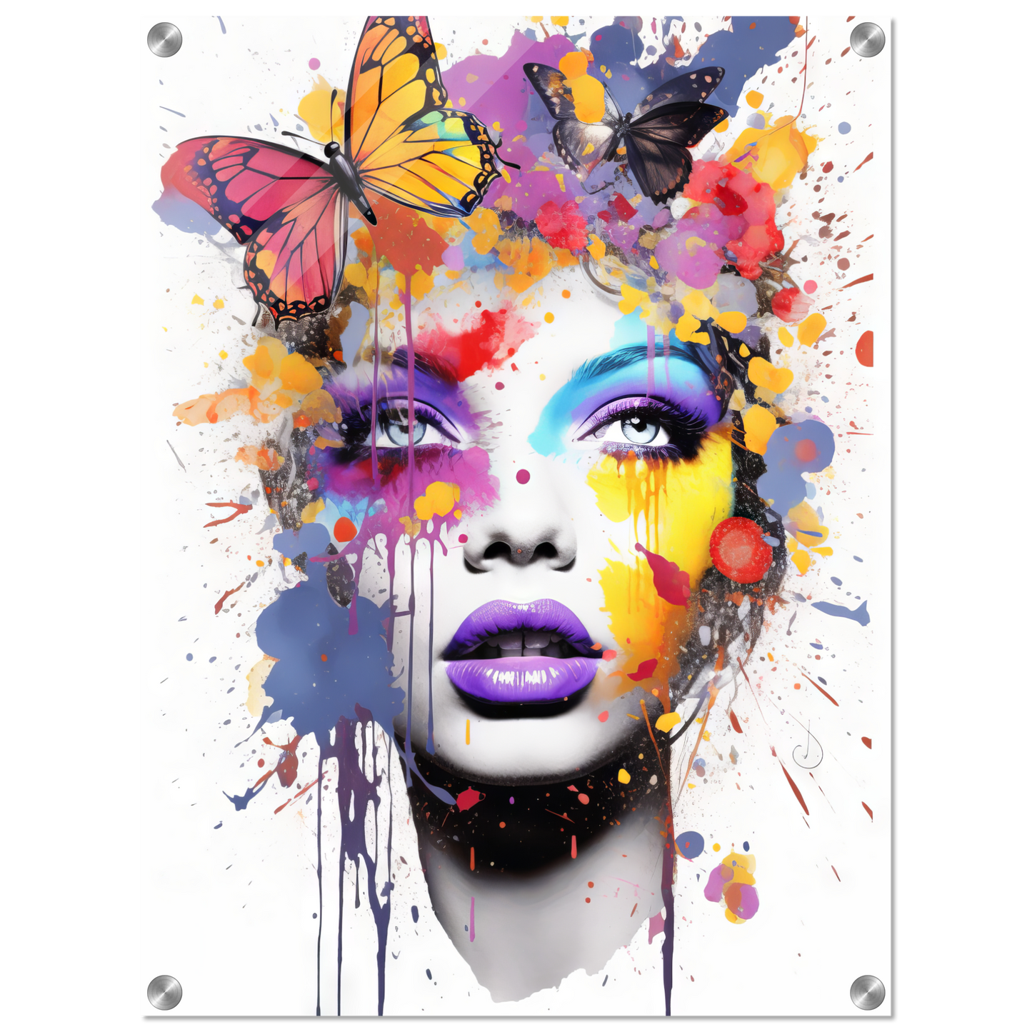 Woman butterflies pop art (POP20)