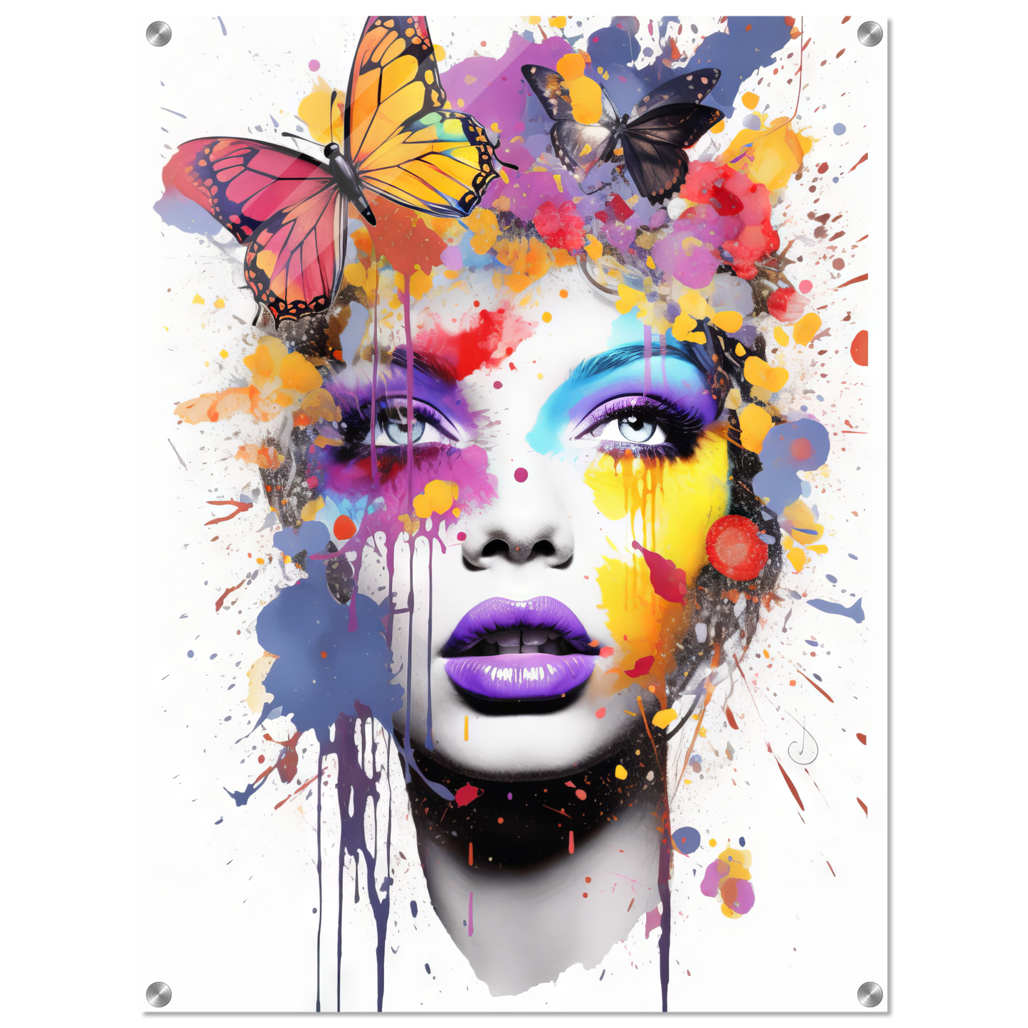 Woman butterflies pop art (POP20)