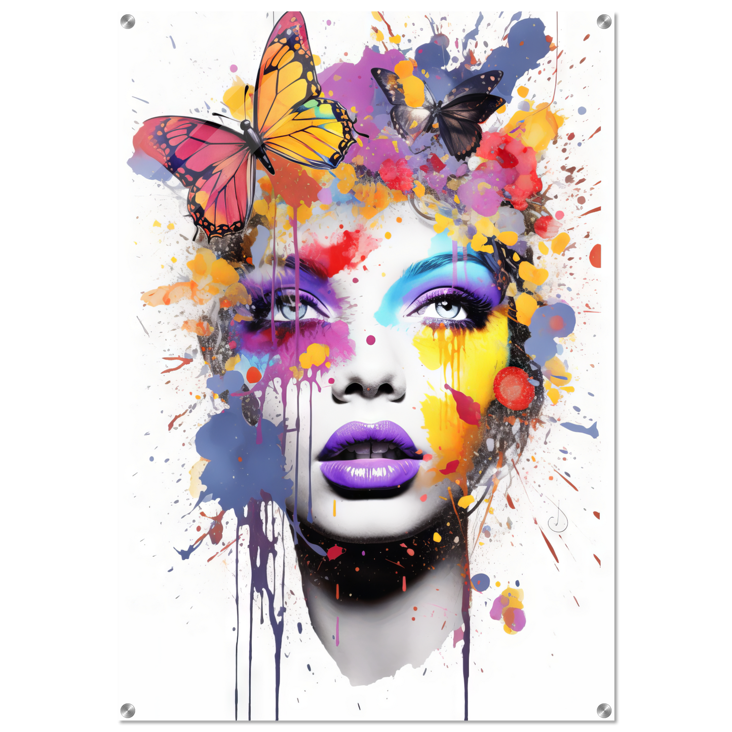 Woman butterflies pop art (POP20)
