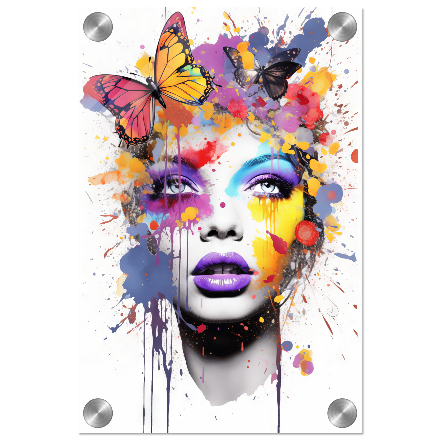 Woman butterflies pop art (POP20)