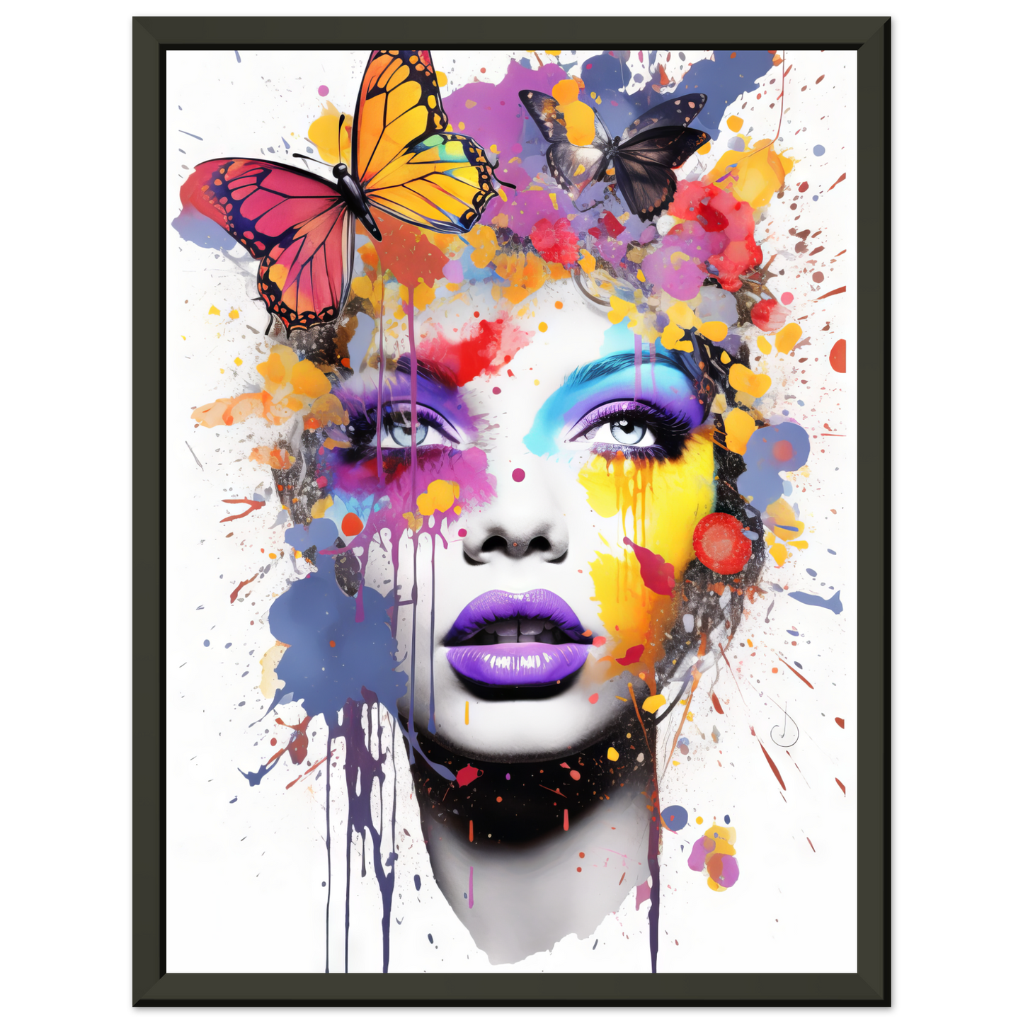 Woman butterflies pop art (POP20)