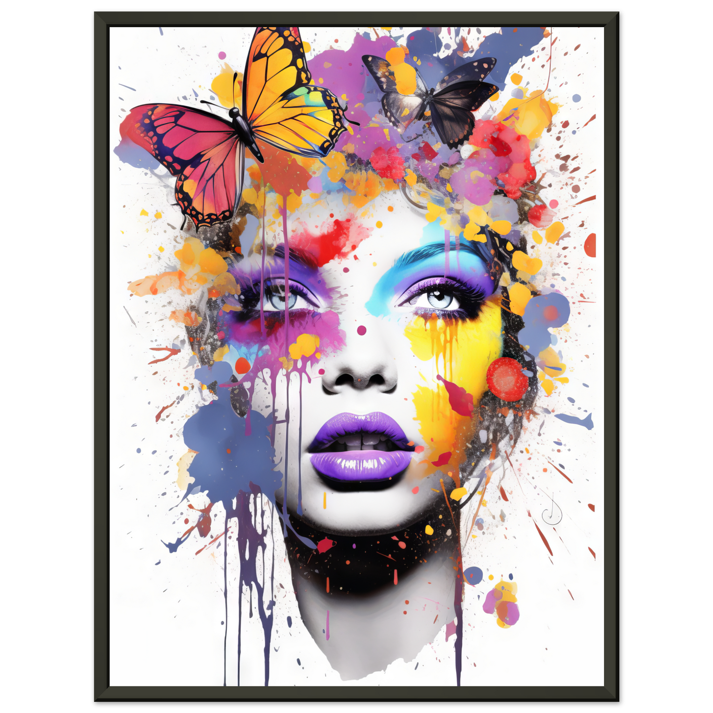 Woman butterflies pop art (POP20)