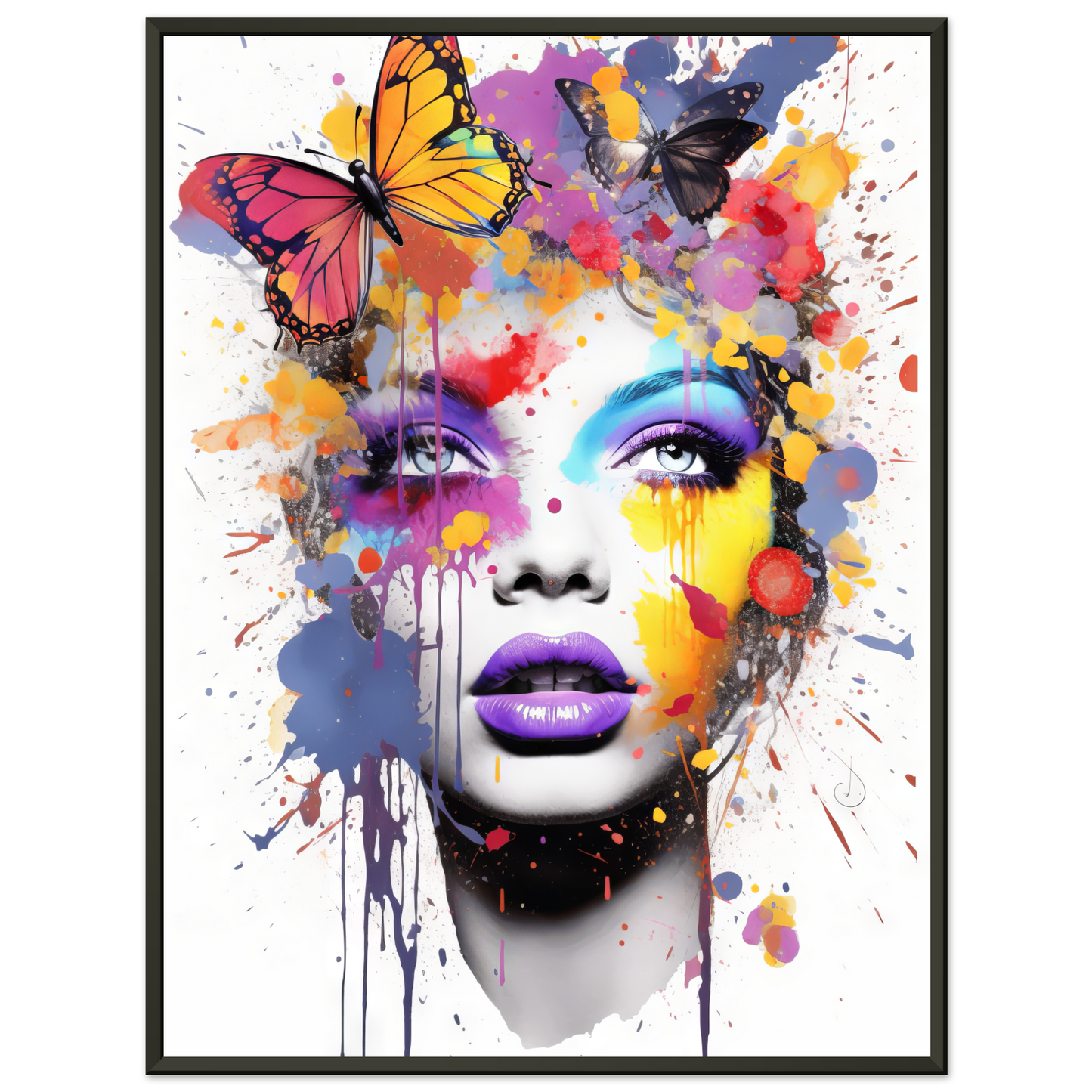 Woman butterflies pop art (POP20)