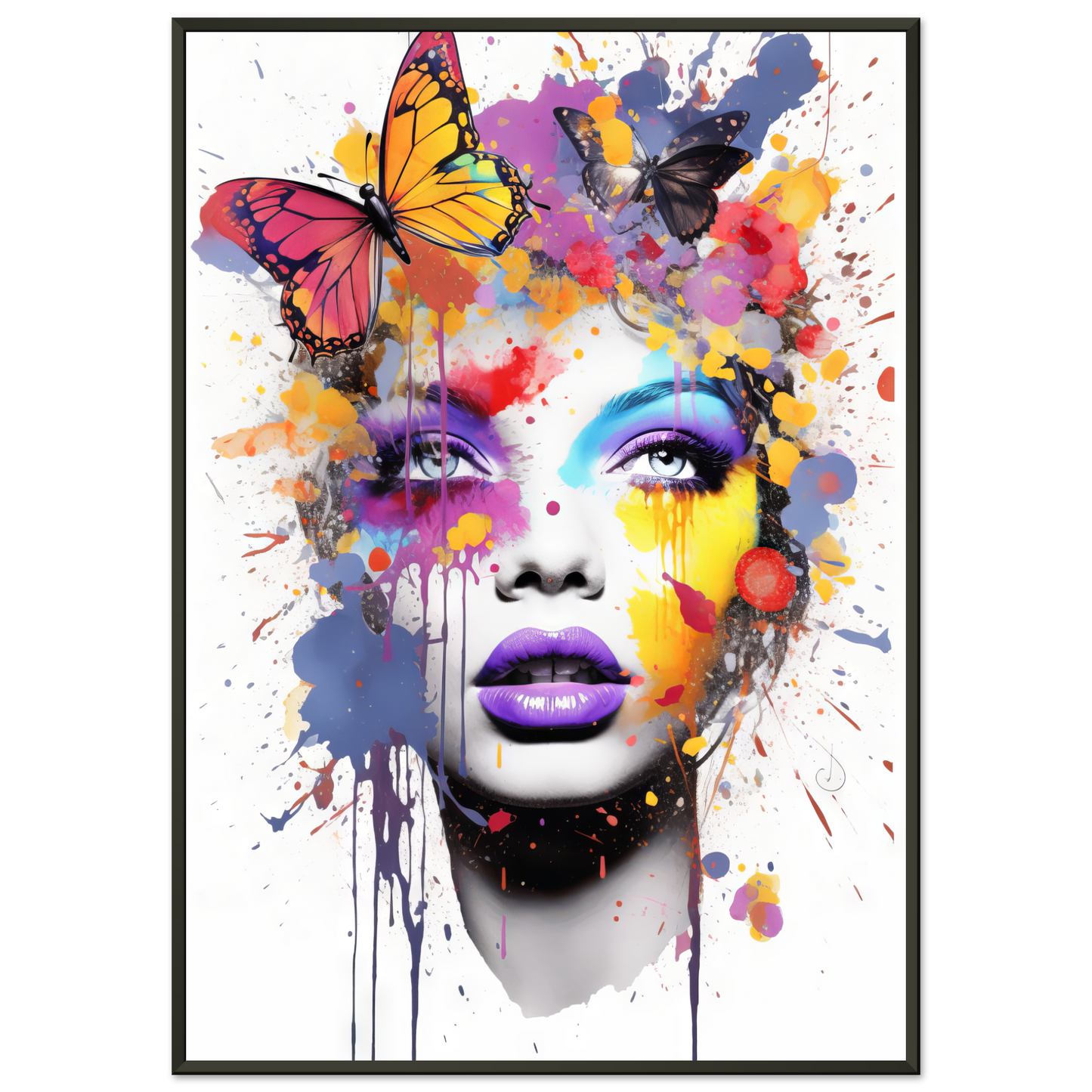 Woman butterflies pop art (POP20)
