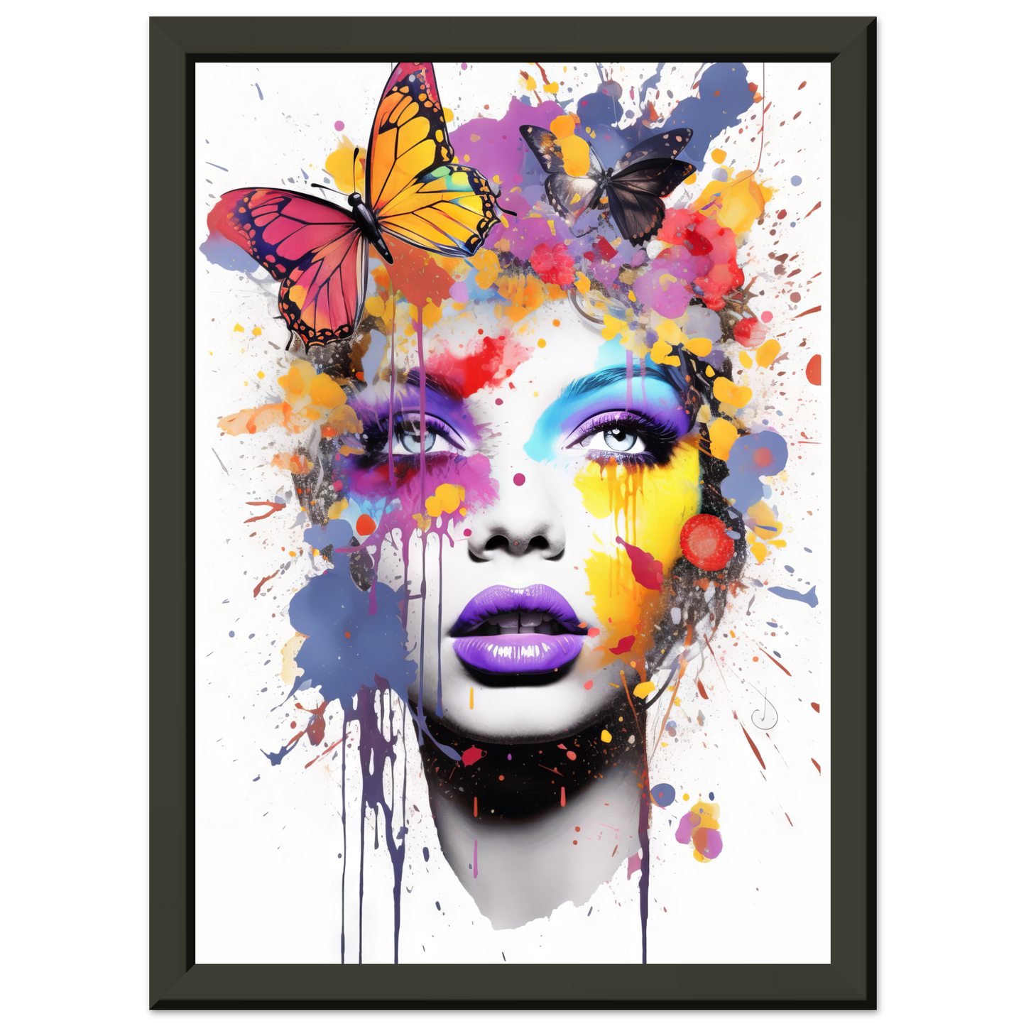 Woman butterflies pop art (POP20)