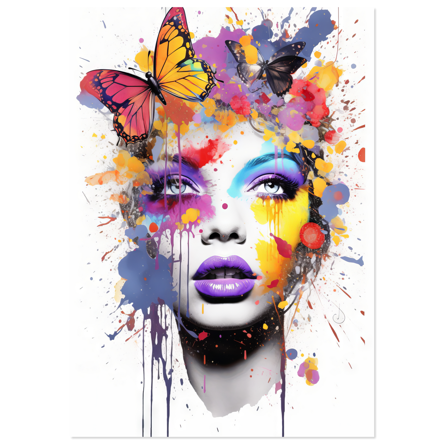 Frau Schmetterlinge Pop-Art (POP20)
