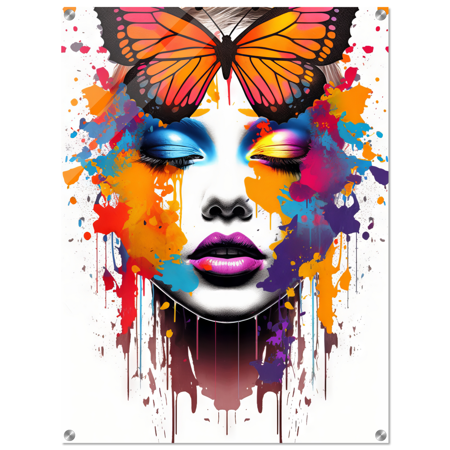Woman butterflies pop art (POP21)