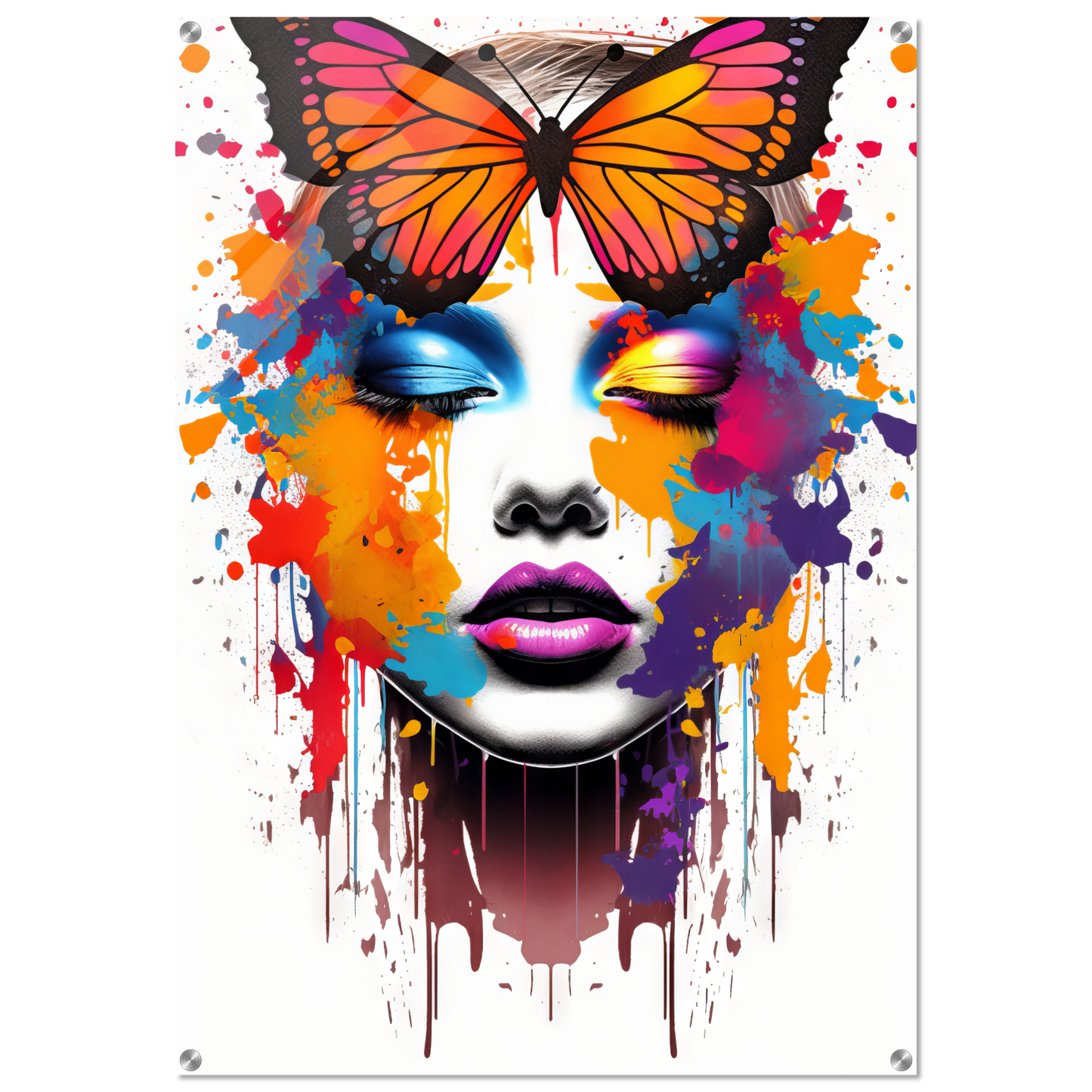 Woman butterflies pop art (POP21)