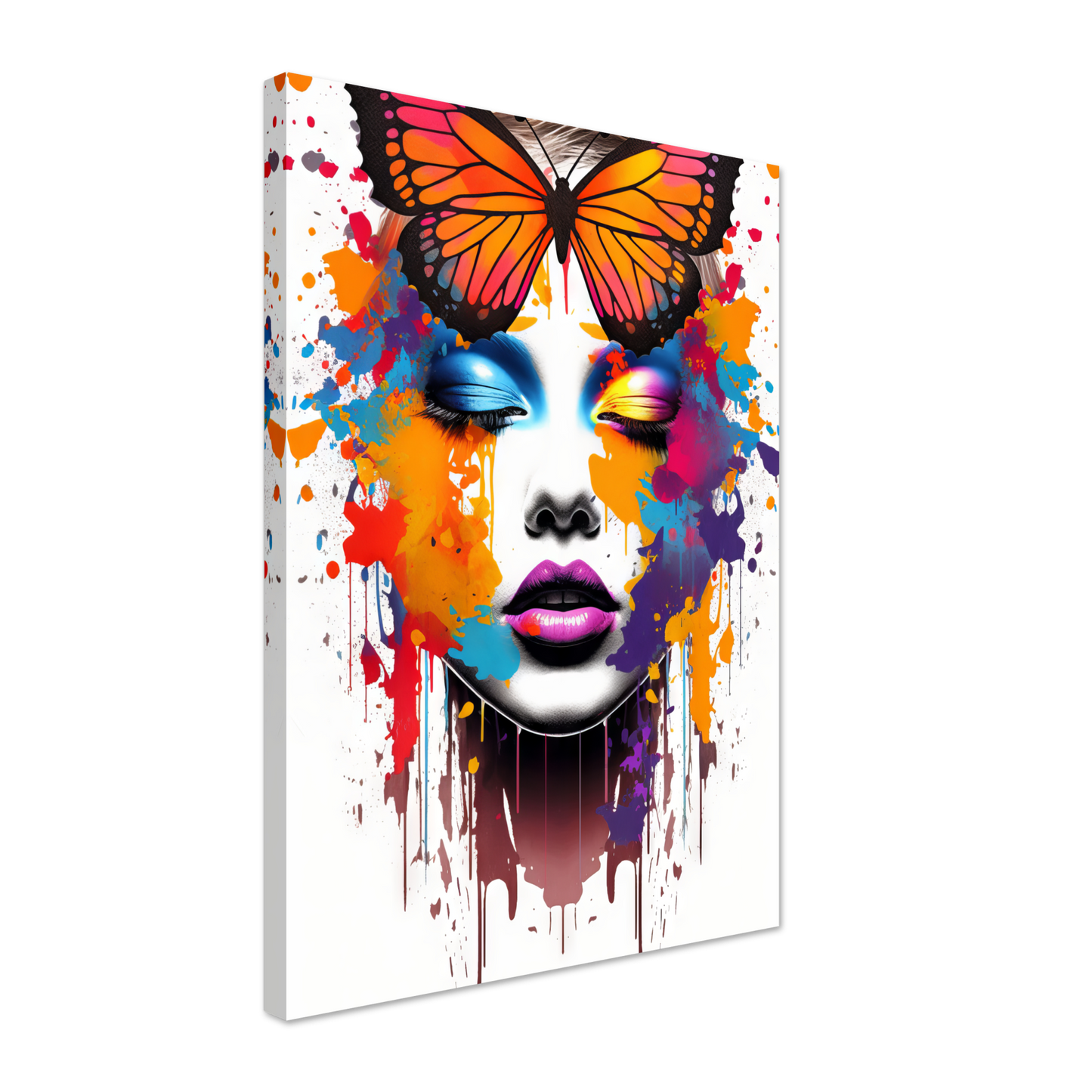 Woman butterflies pop art (POP21)