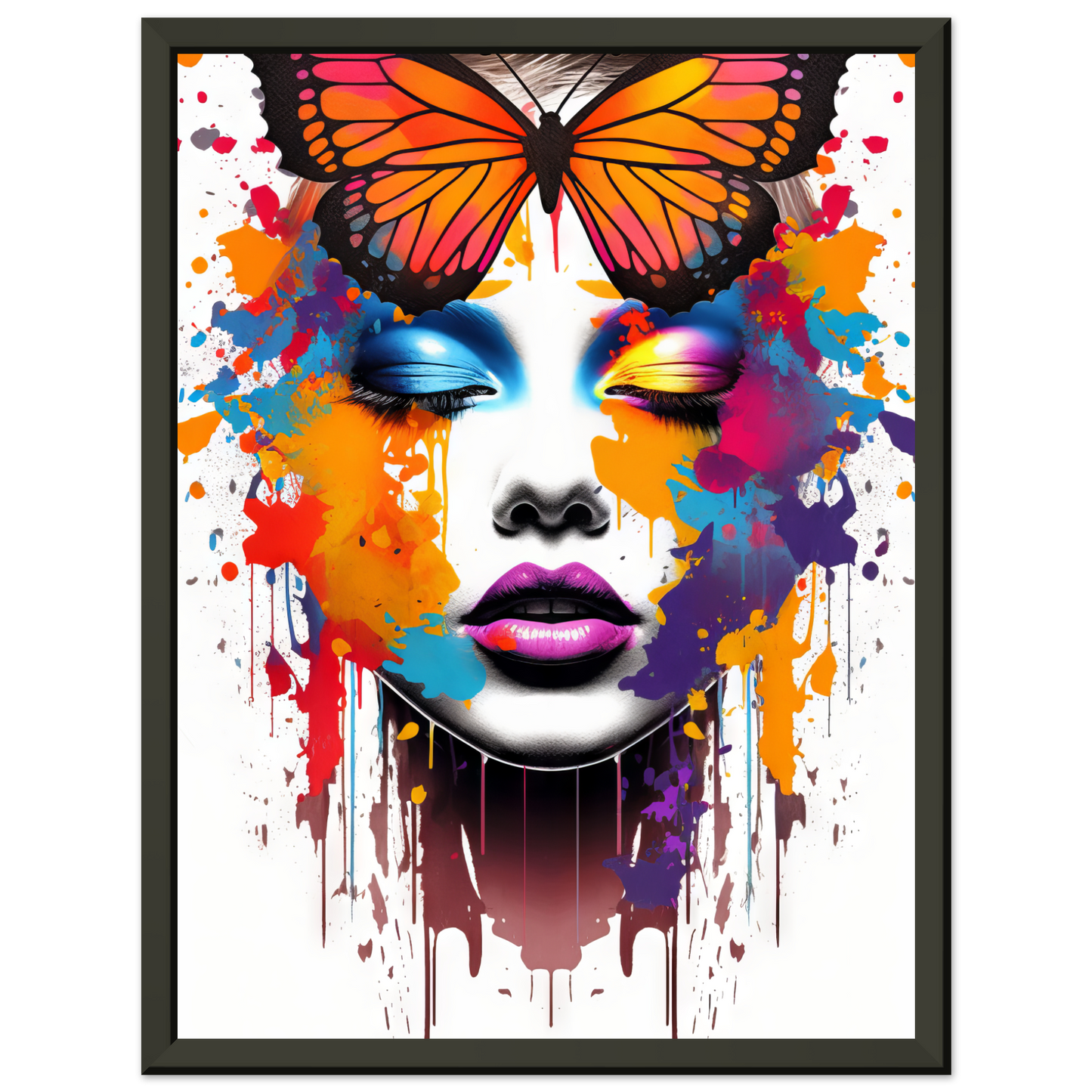 Woman butterflies pop art (POP21)