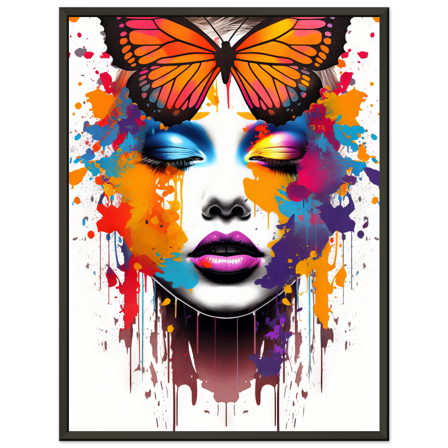 Woman butterflies pop art (POP21)