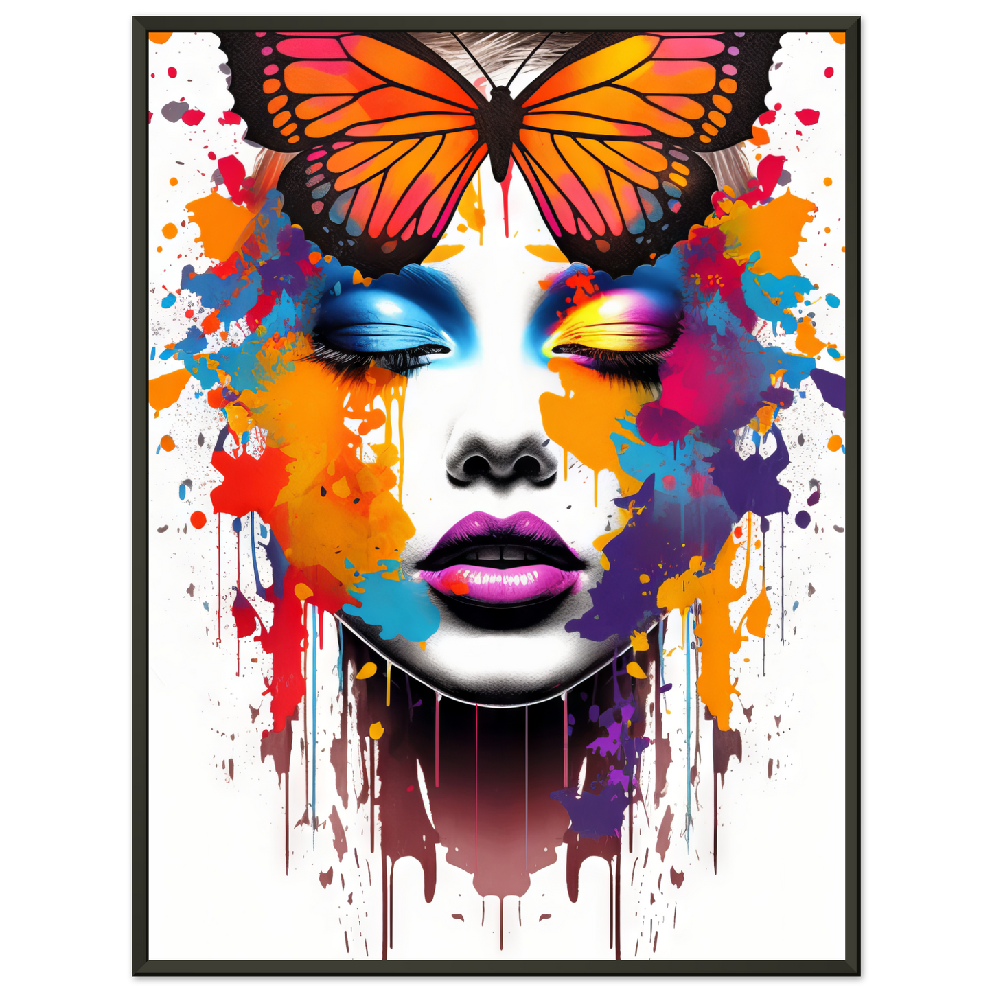 Woman butterflies pop art (POP21)