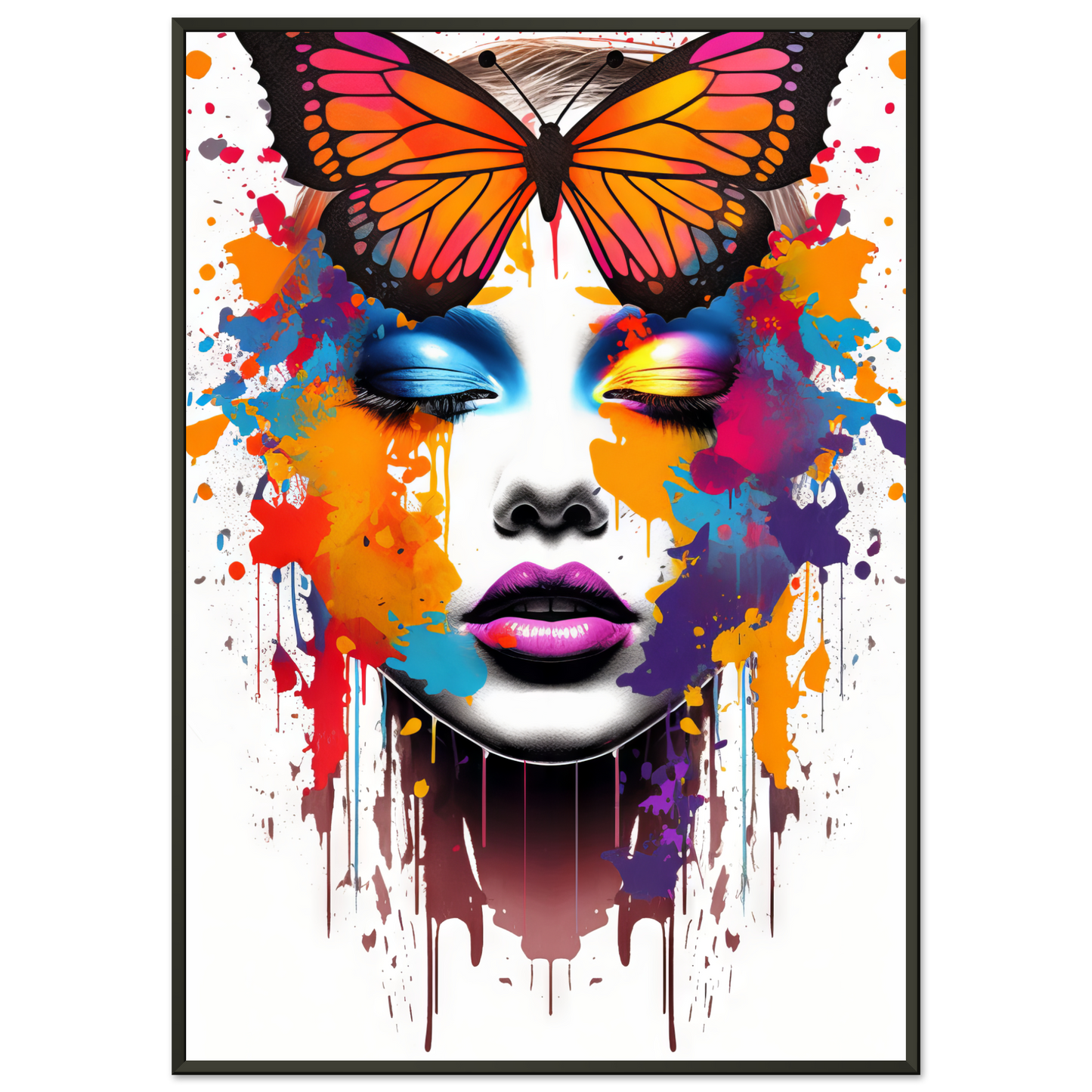 Woman butterflies pop art (POP21)