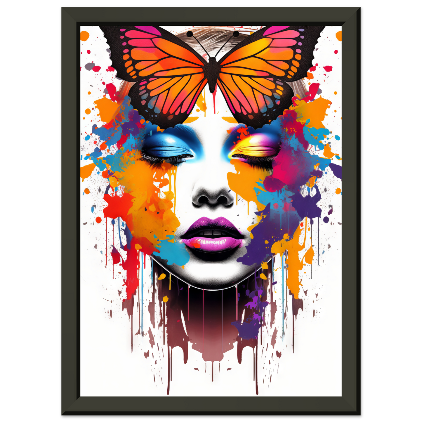 Woman butterflies pop art (POP21)