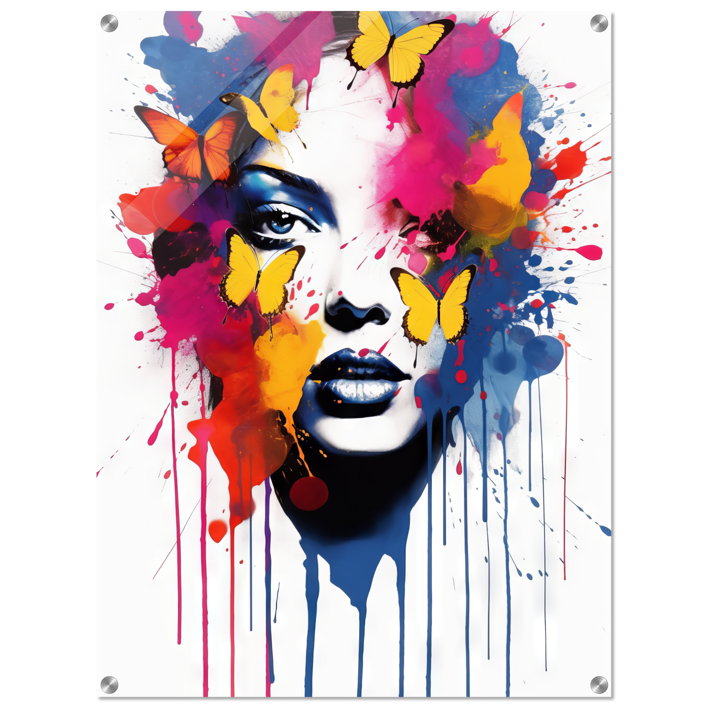 Woman butterflies pop art (POP22)