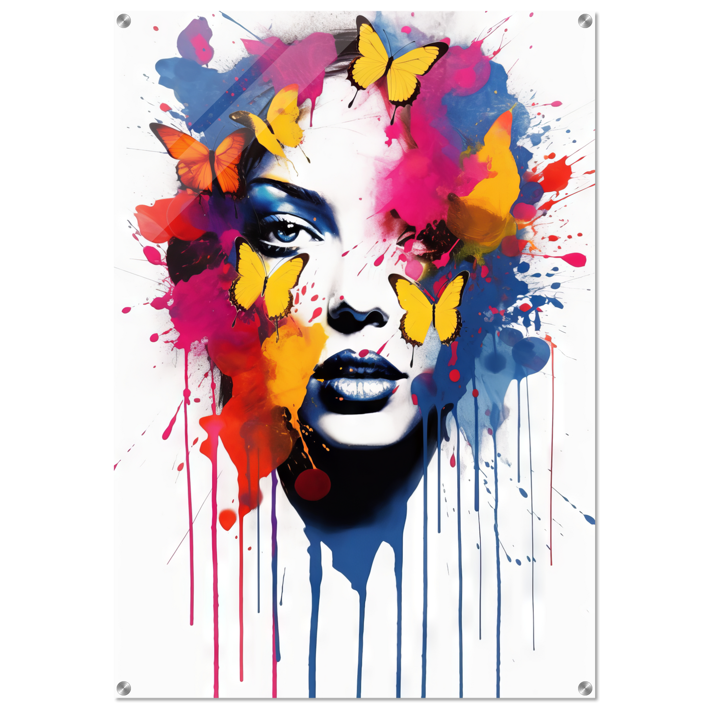 Woman butterflies pop art (POP22)