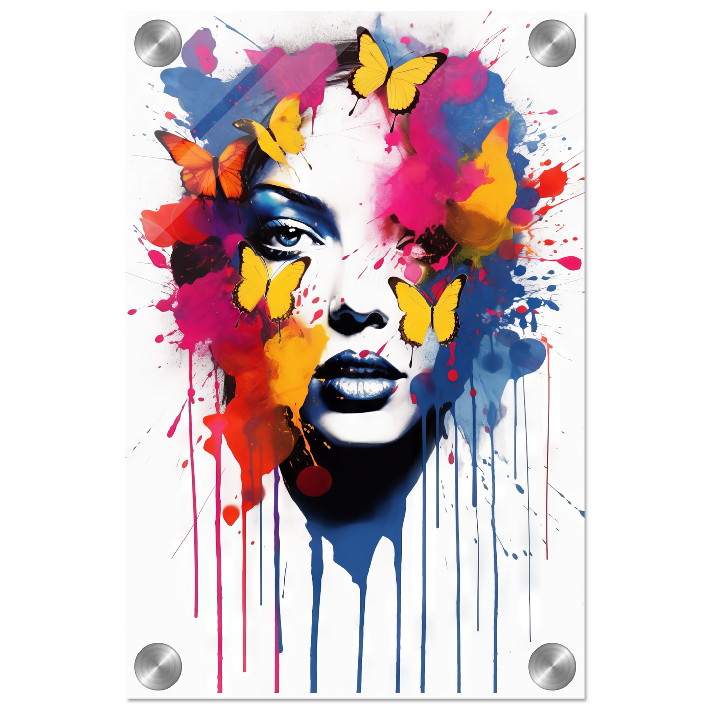 Woman butterflies pop art (POP22)