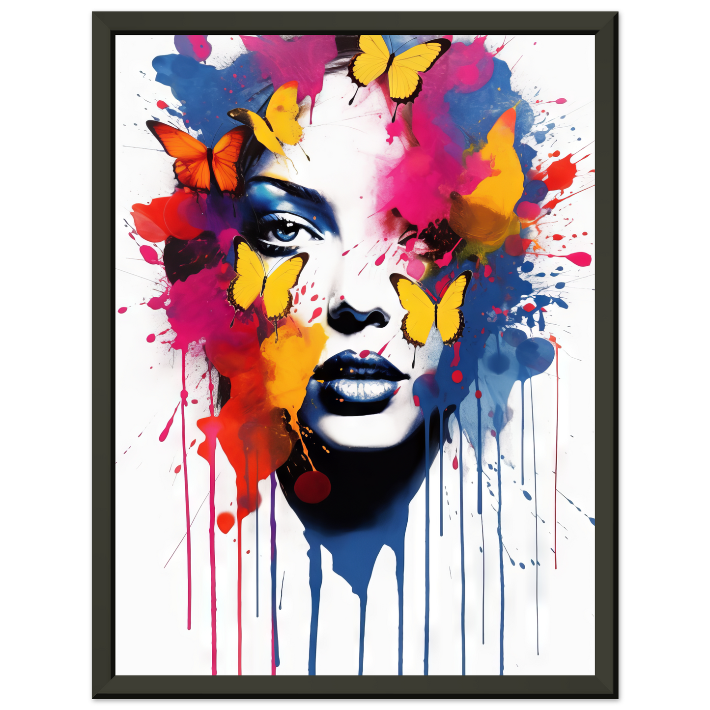 Woman butterflies pop art (POP22)