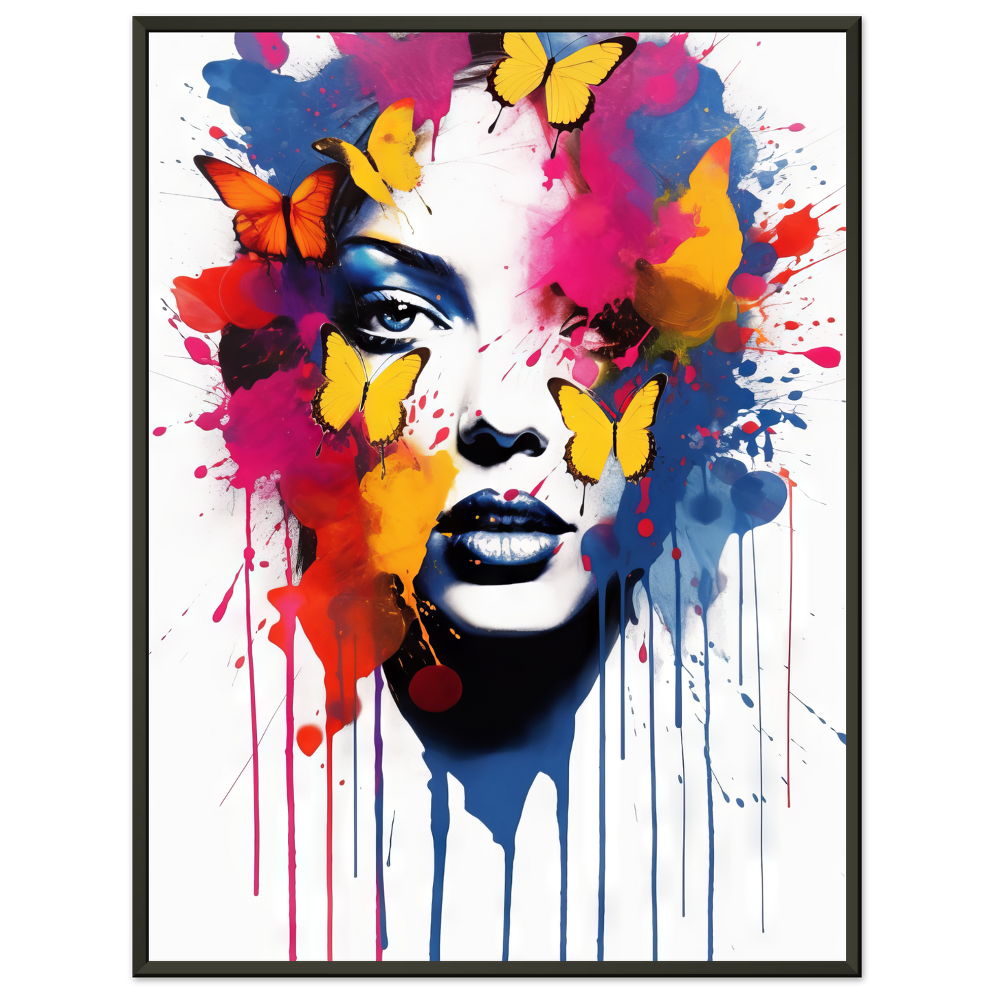 Woman butterflies pop art (POP22)