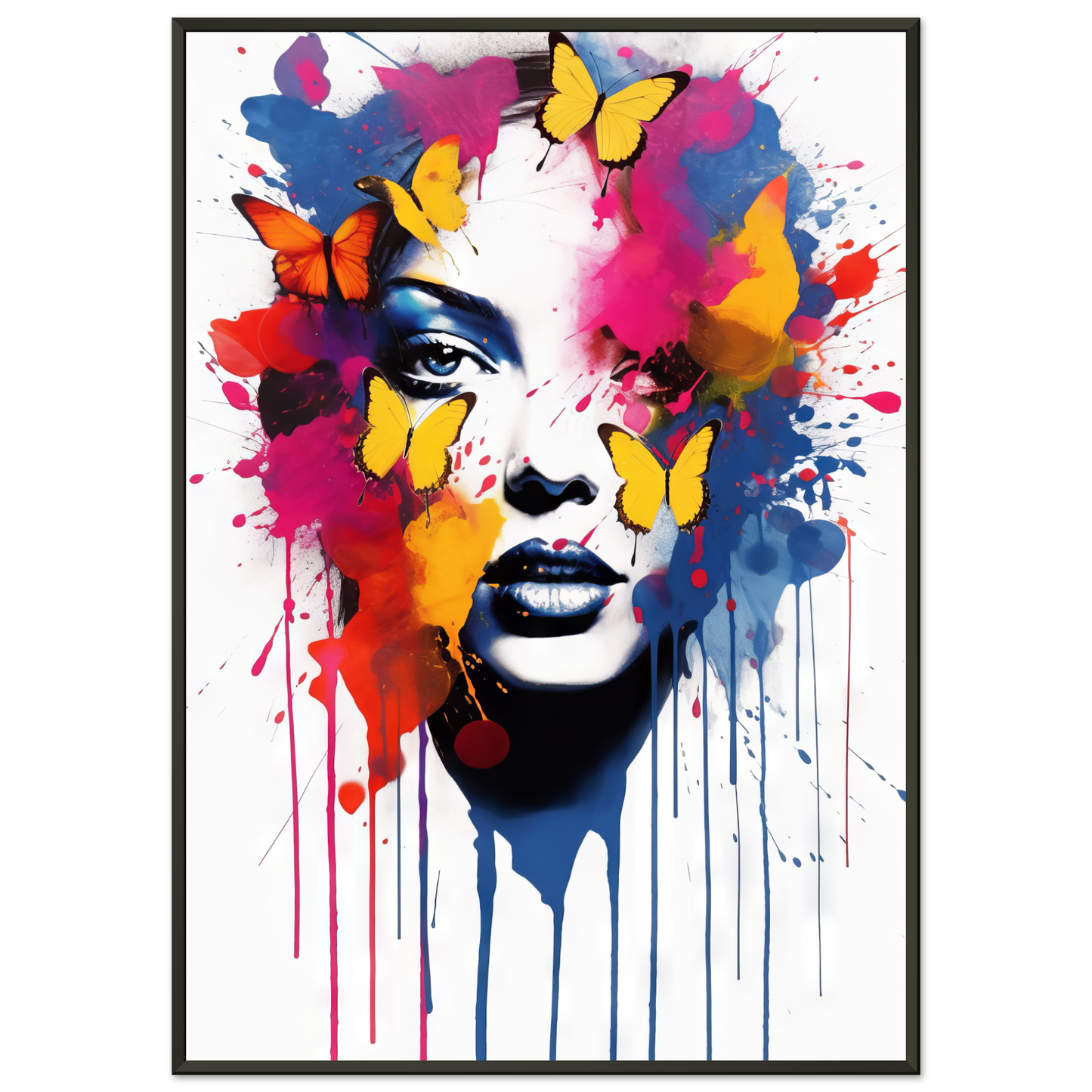 Woman butterflies pop art (POP22)