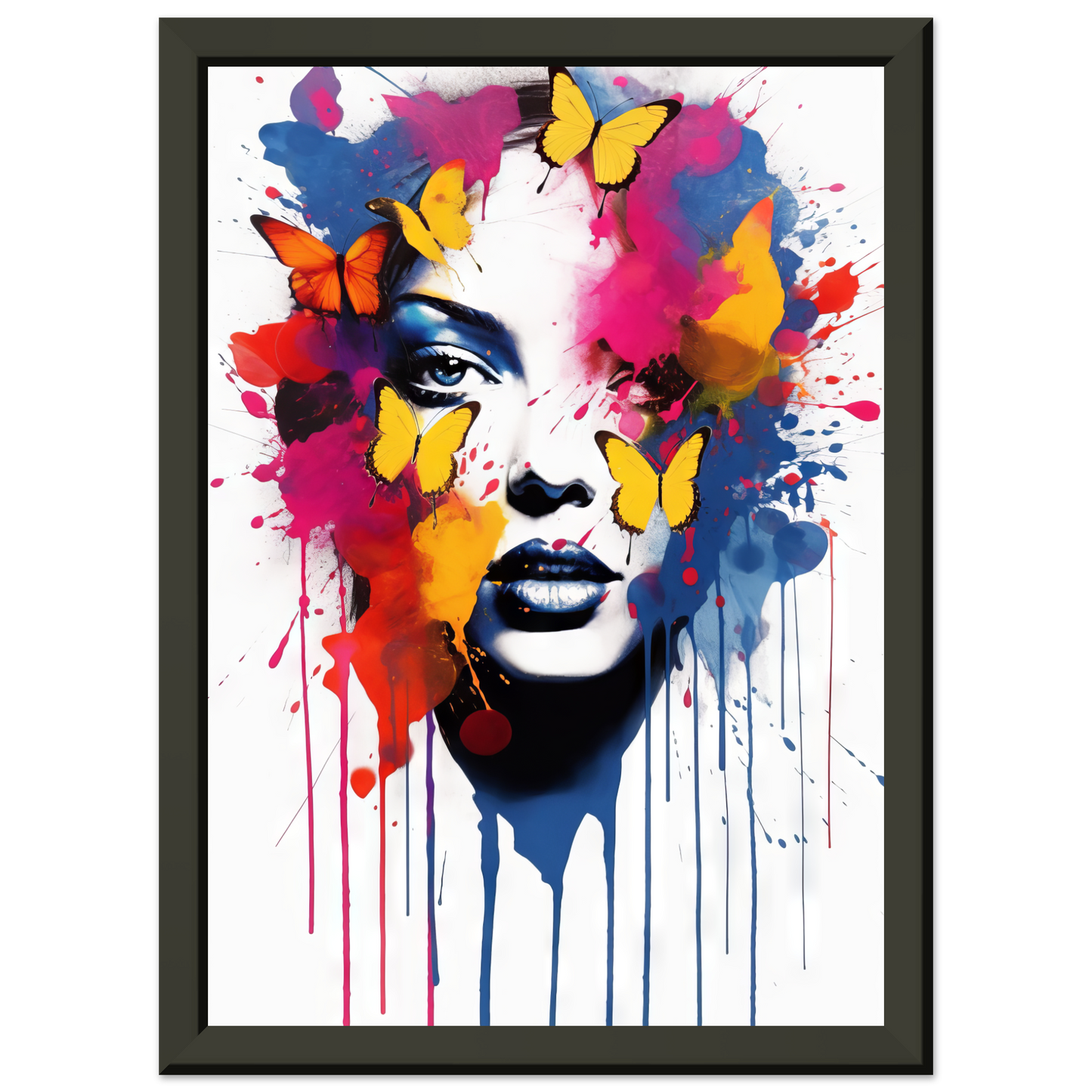 Woman butterflies pop art (POP22)