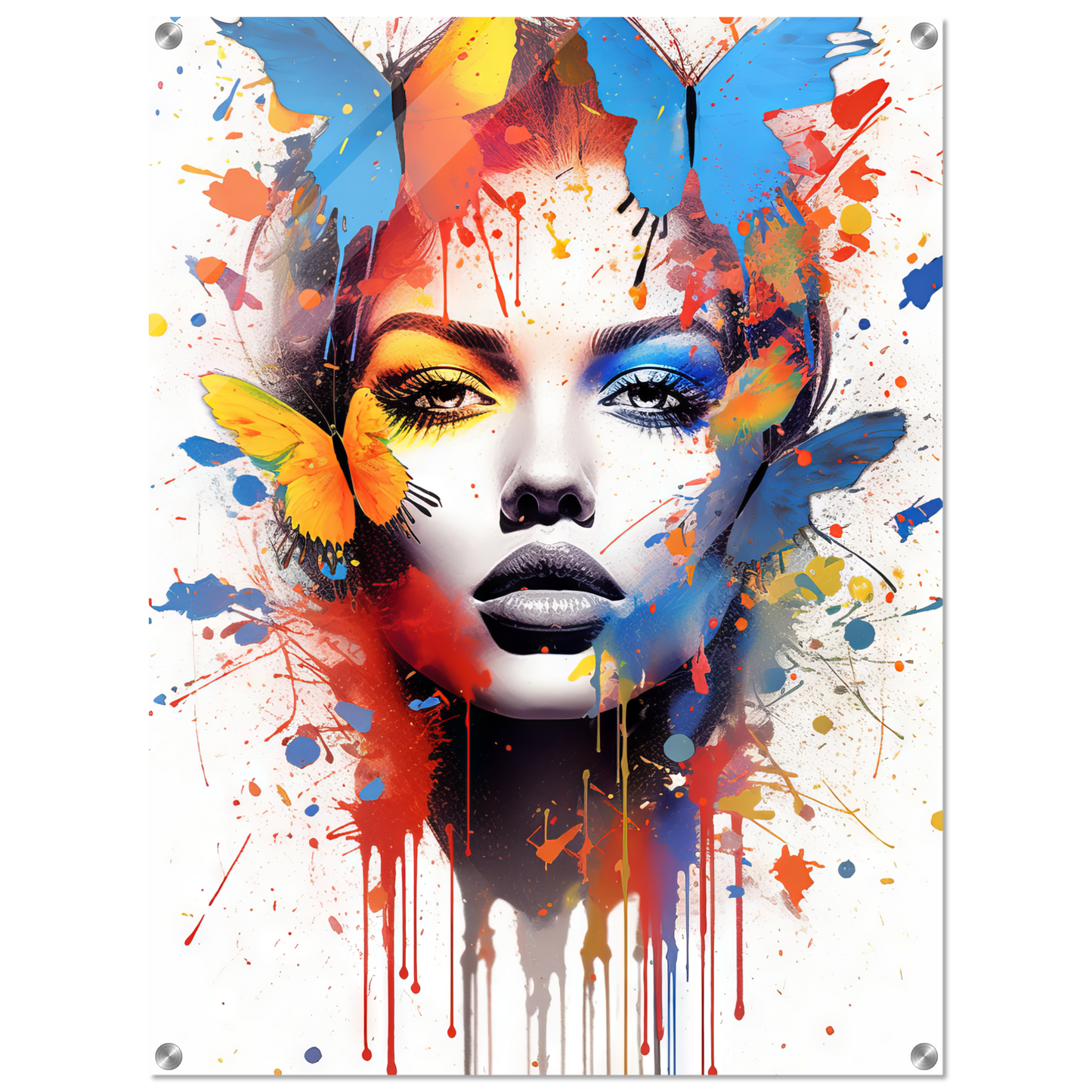 Woman butterflies pop art (POP23)