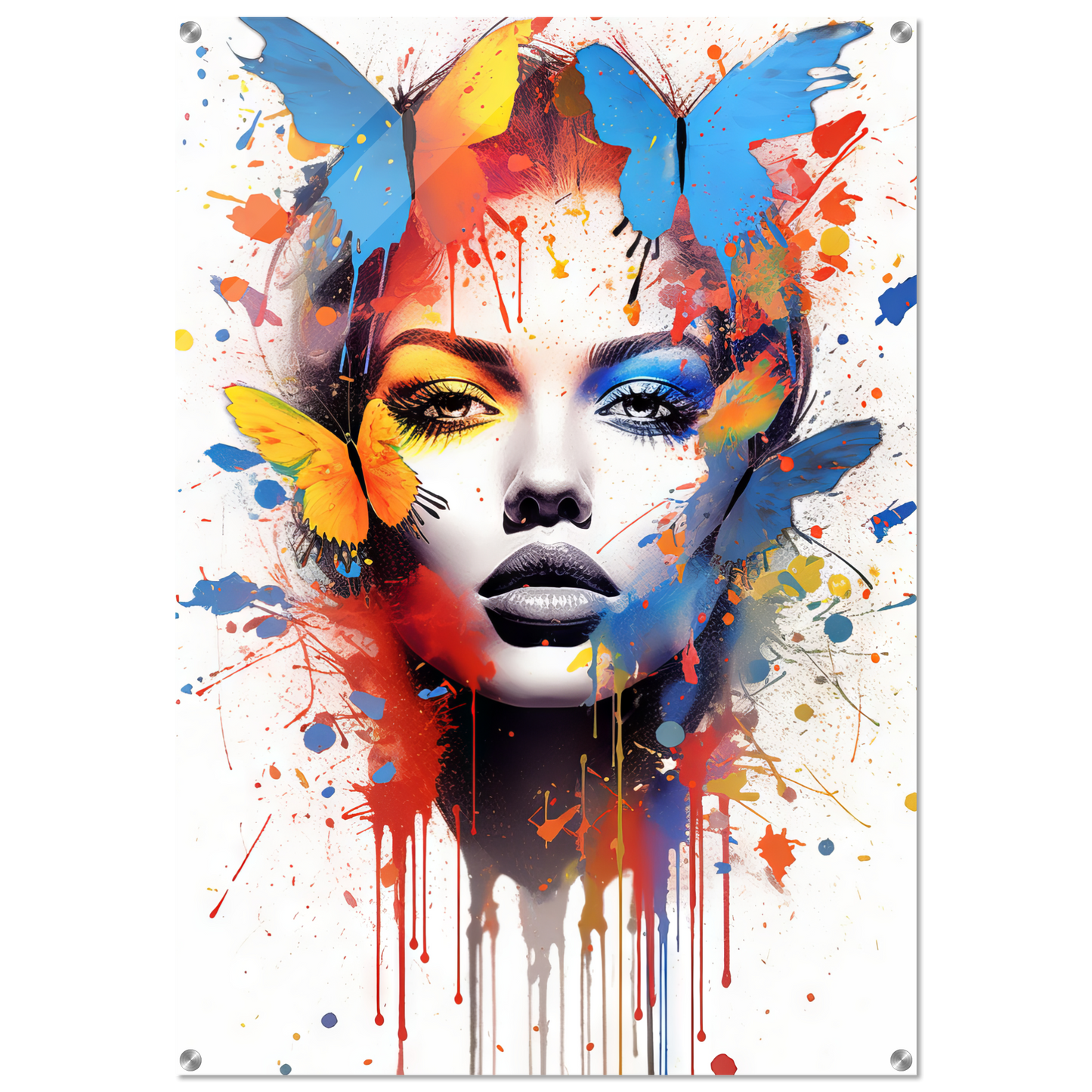 Woman butterflies pop art (POP23)