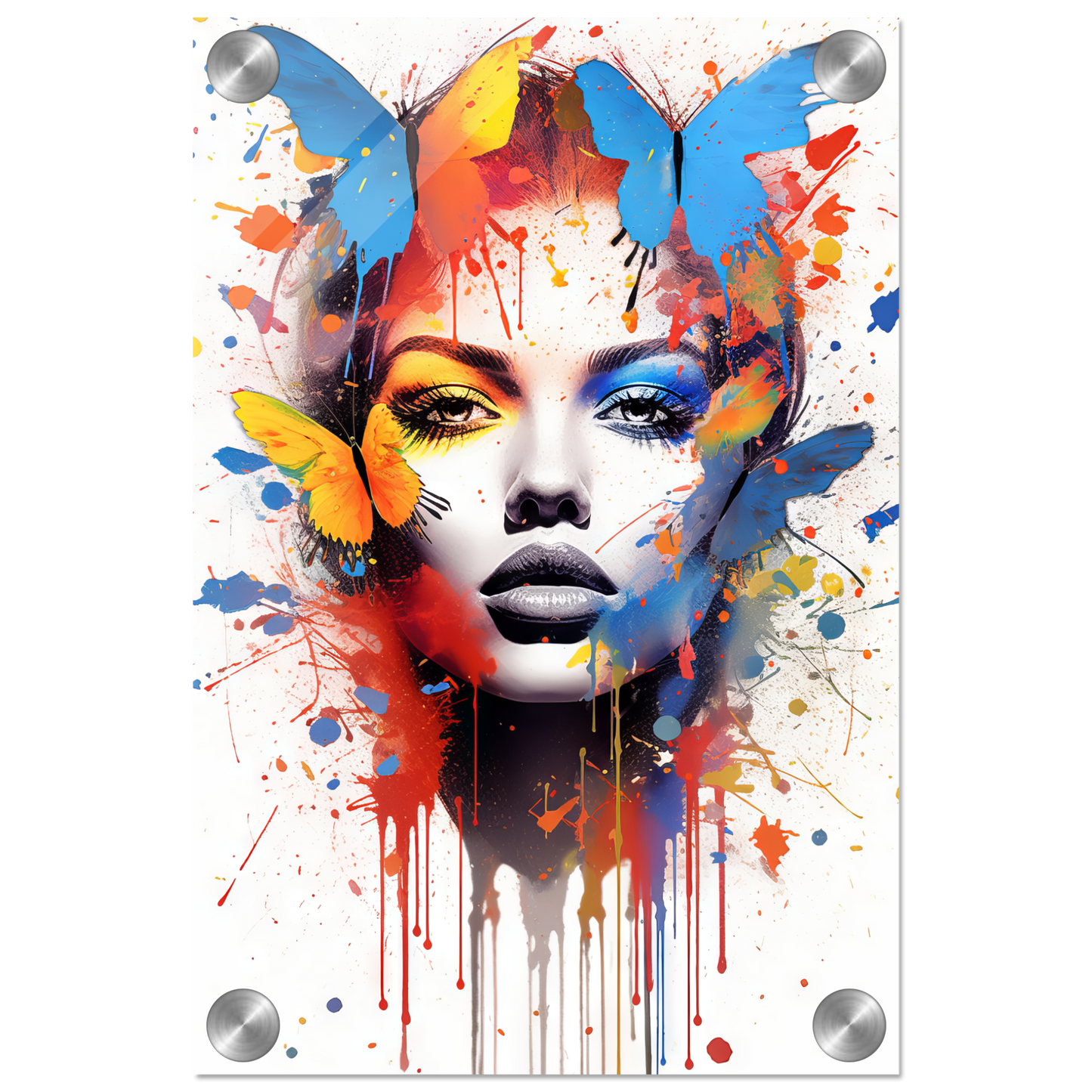 Woman butterflies pop art (POP23)