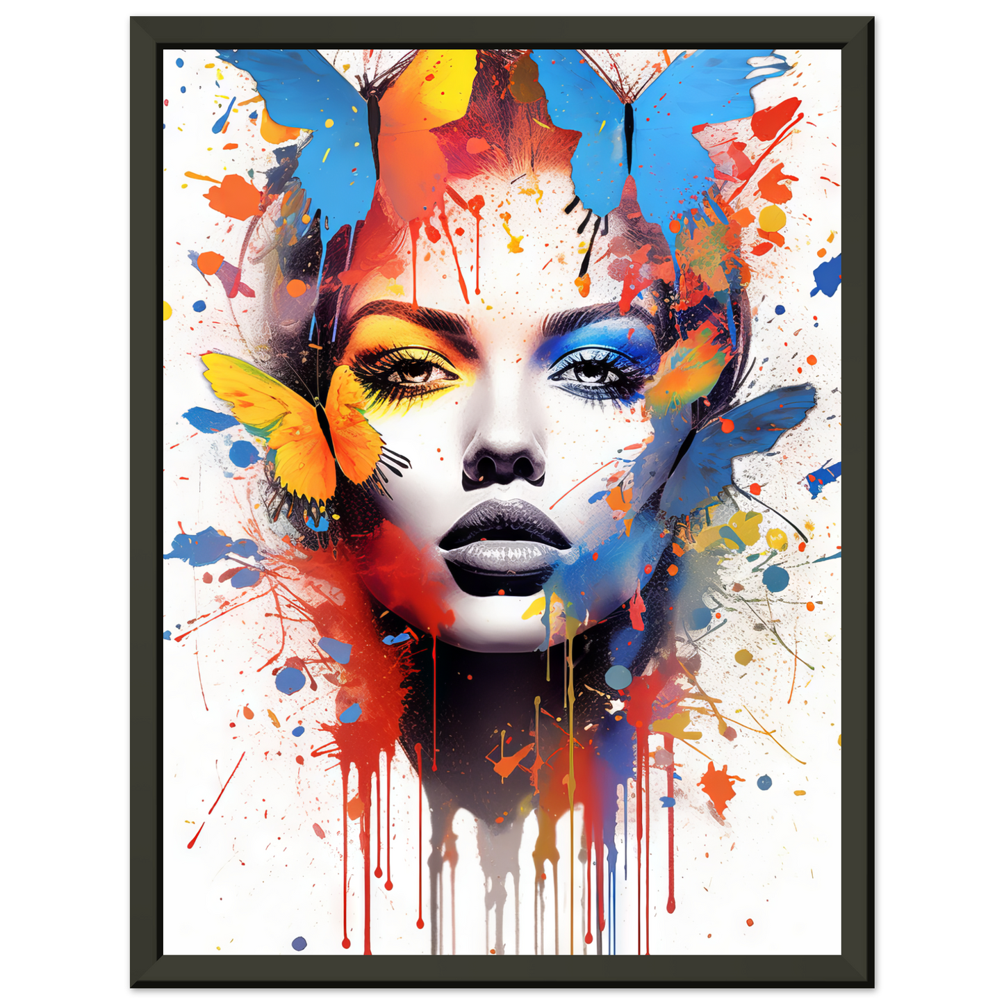 Woman butterflies pop art (POP23)