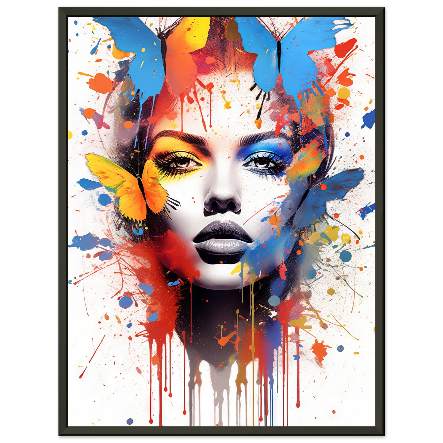 Woman butterflies pop art (POP23)