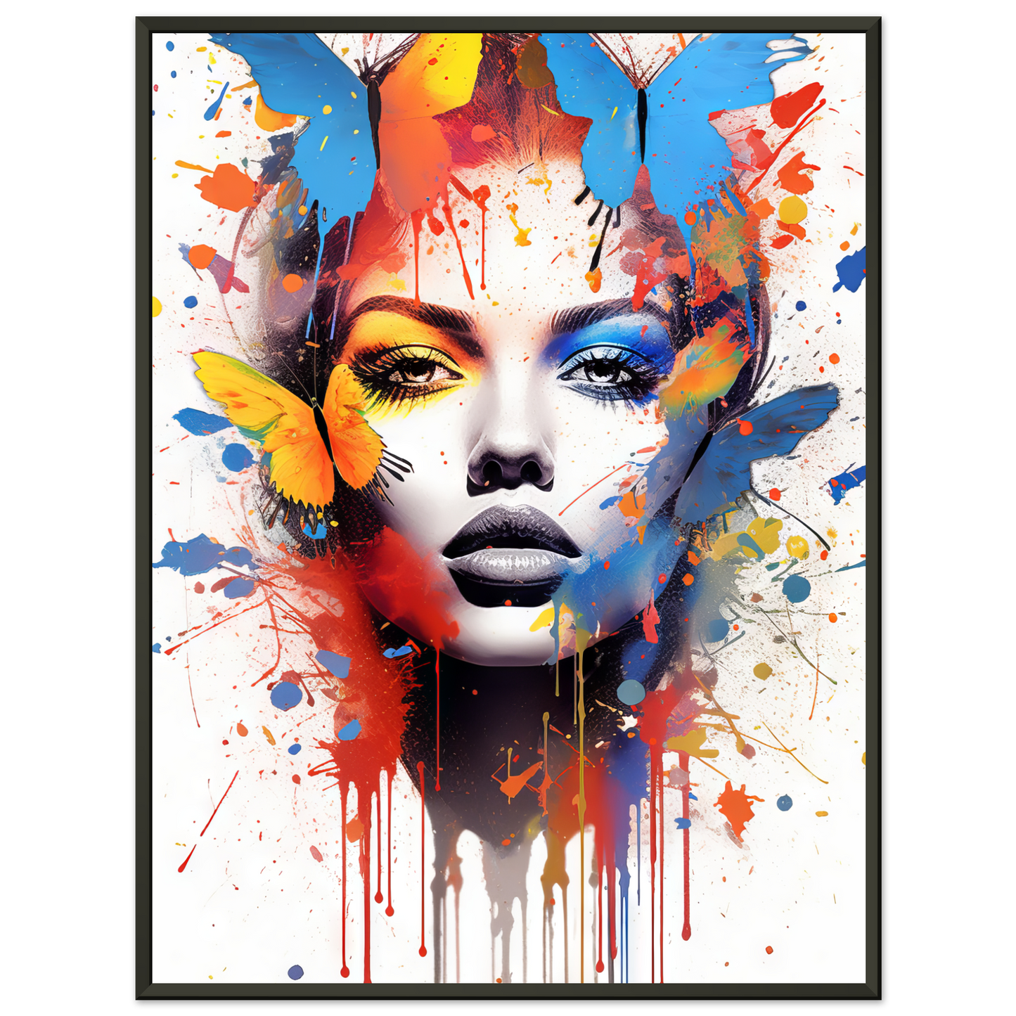 Woman butterflies pop art (POP23)